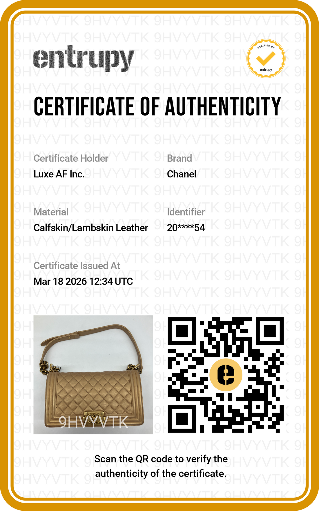 Chanel LeBoy Gold Quilted Leather Flap Bag With Gold Buckle(20***54) CC1618
