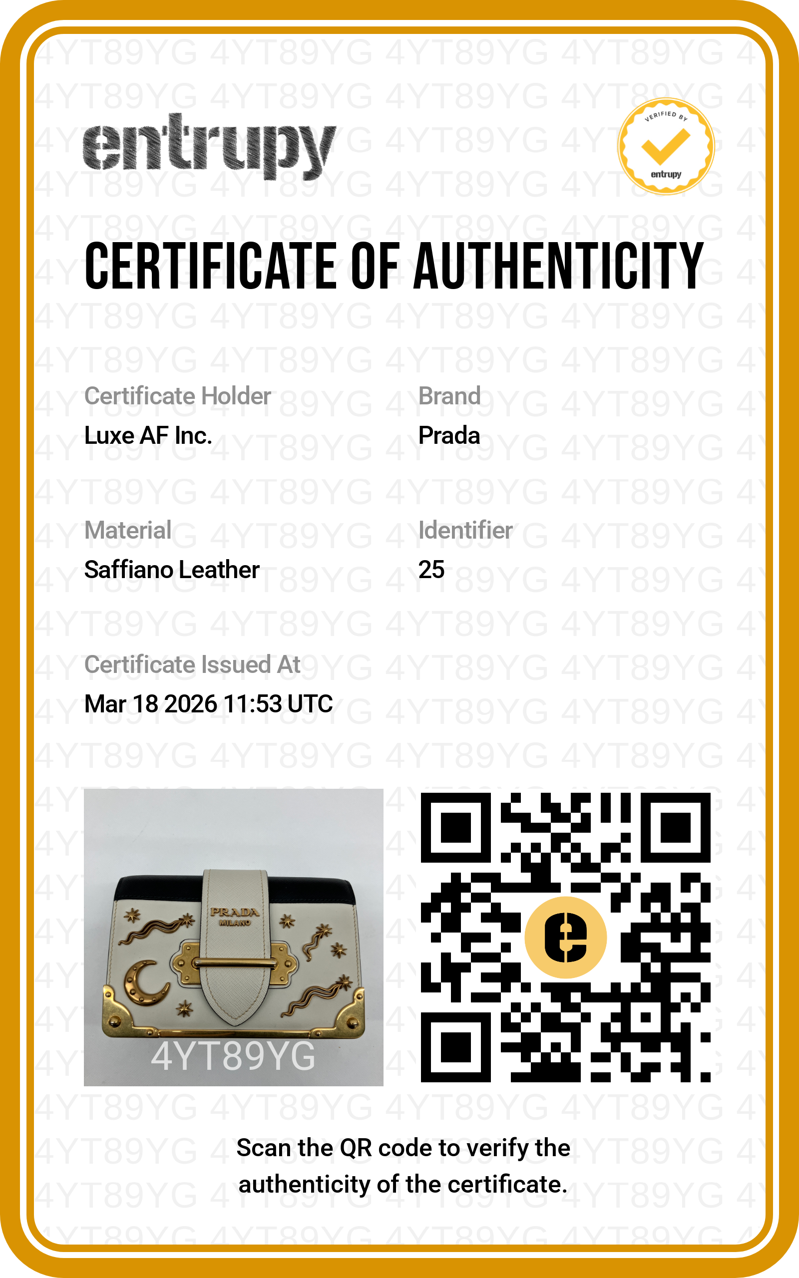 Prada Cahier  Astrology White/Black Saffiano Shoulder Bag With Gold Hardware PR210