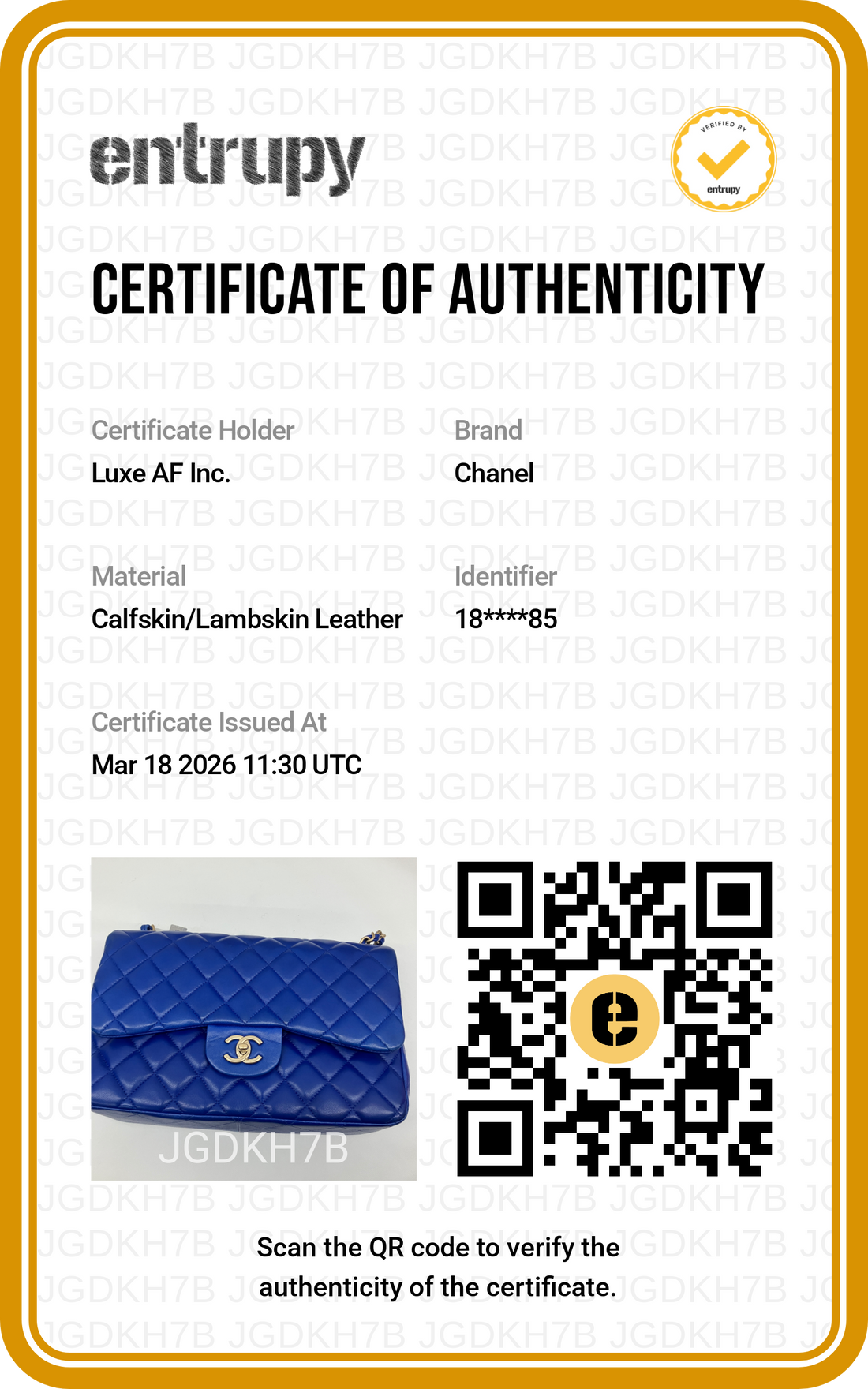 Chanel Classic Flap Blue Quilted Leather Jumbo Shoulder Bag With Gold Buckle(18***85) CC1594
