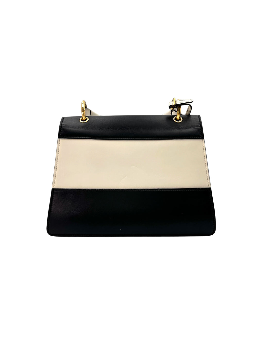 Gucci Queen Margaret Bee Black/White Leather Top Handle Bag GG773
