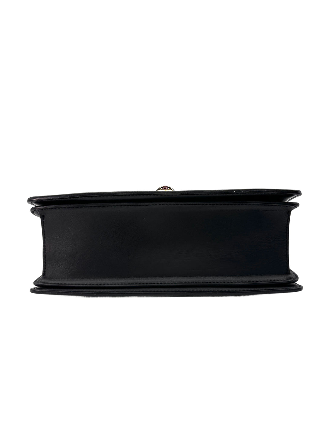 Gucci Queen Margaret Bee Black/White Leather Top Handle Bag GG773