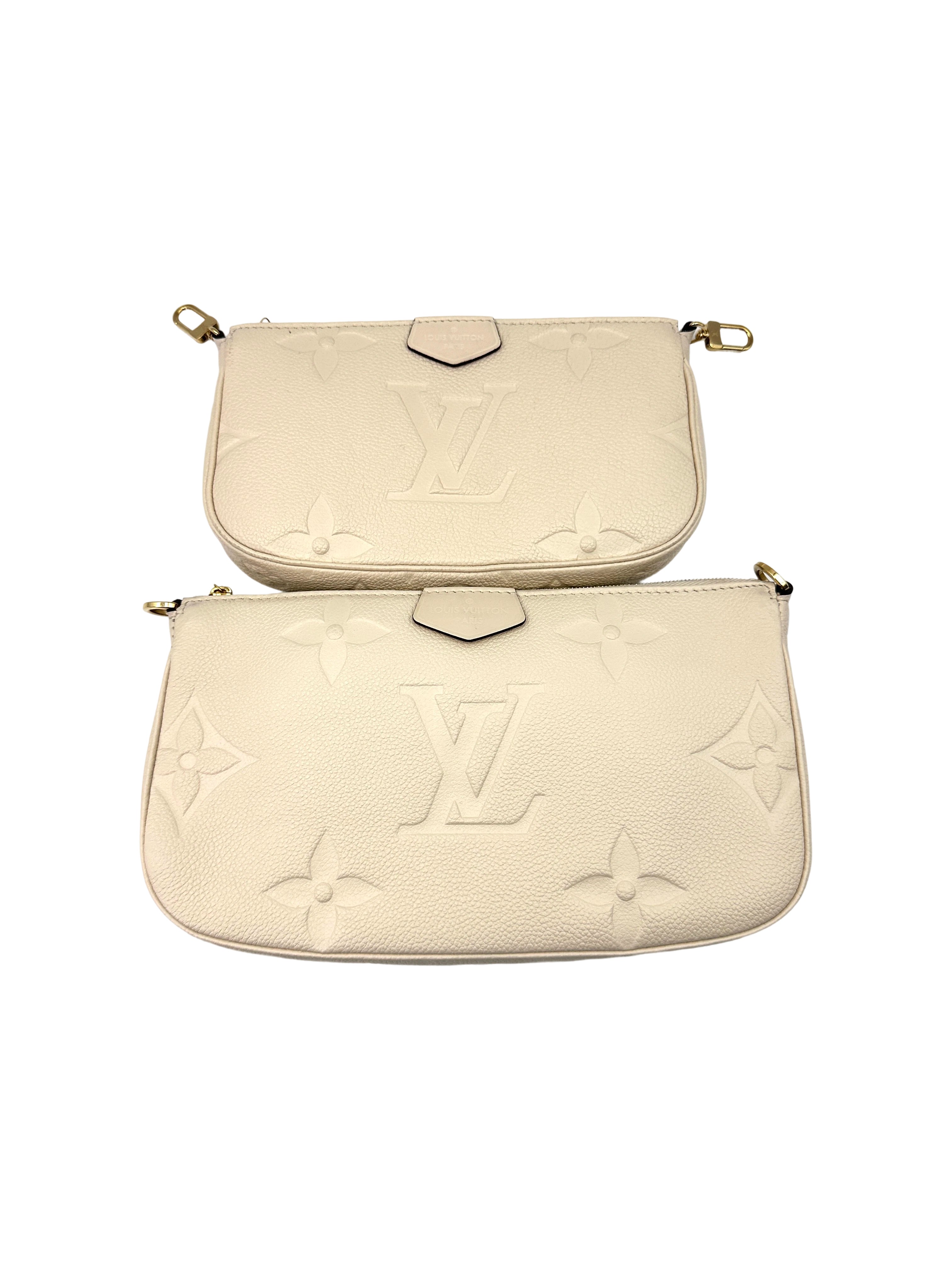 Louis Vuitton White Monogram Empreinte Leather Multi Pochette LV2228
