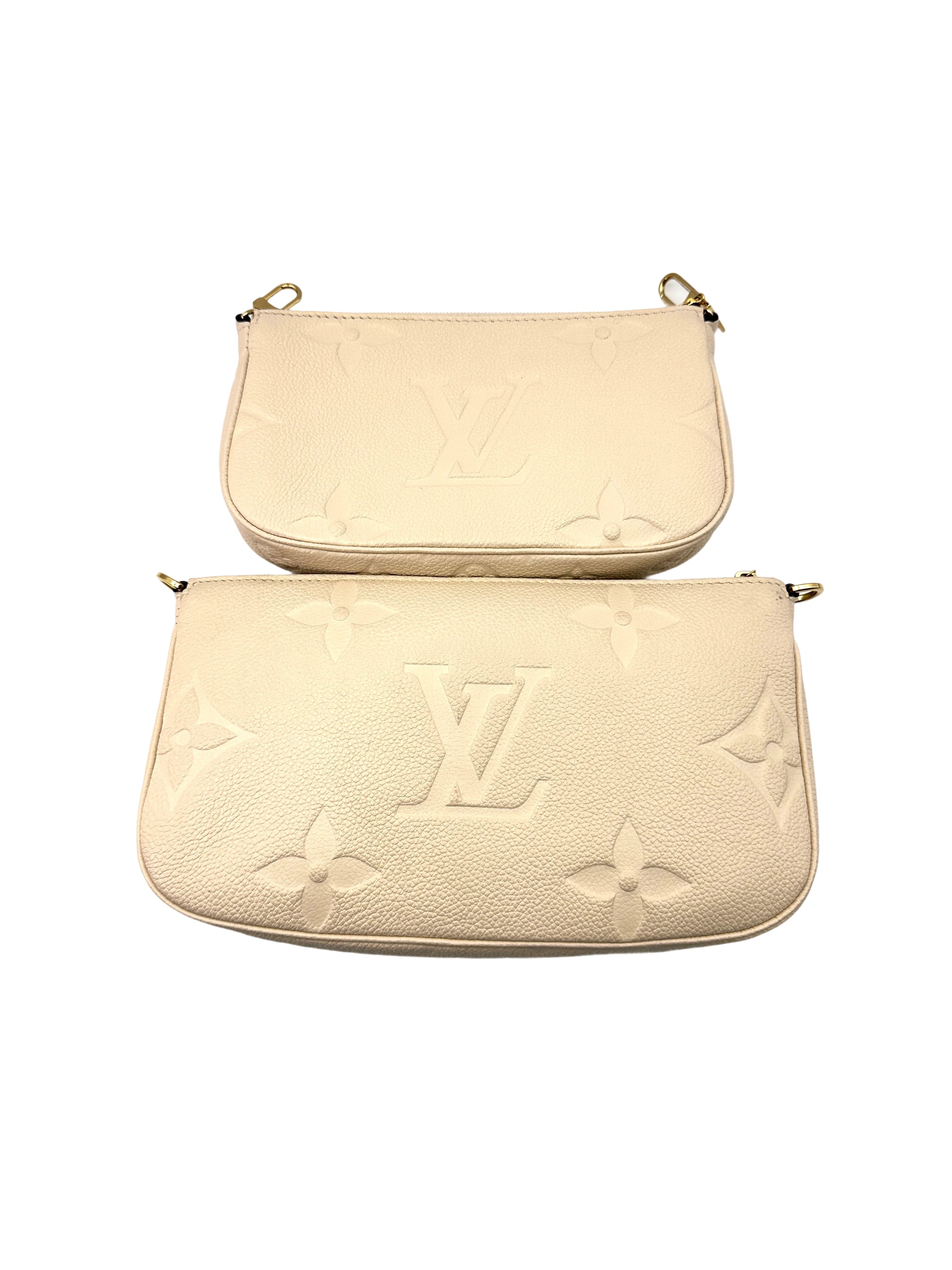 Louis Vuitton White Monogram Empreinte Leather Multi Pochette LV2228
