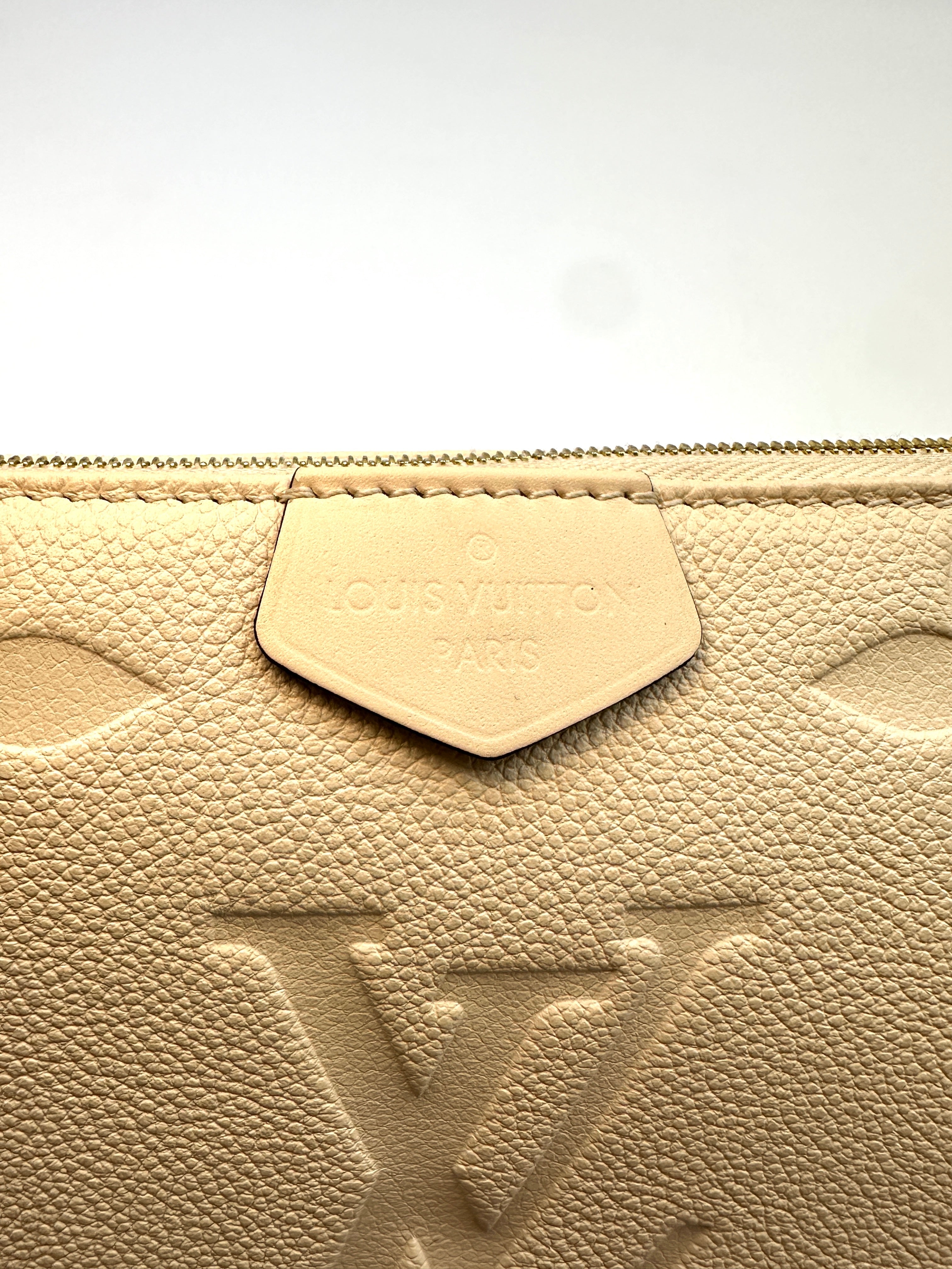 Louis Vuitton White Monogram Empreinte Leather Multi Pochette LV2228