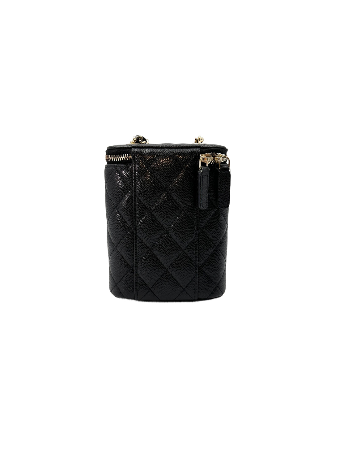 Chanel Black Quilted Leather Vertical Vanity Case(32***61) IRIS088