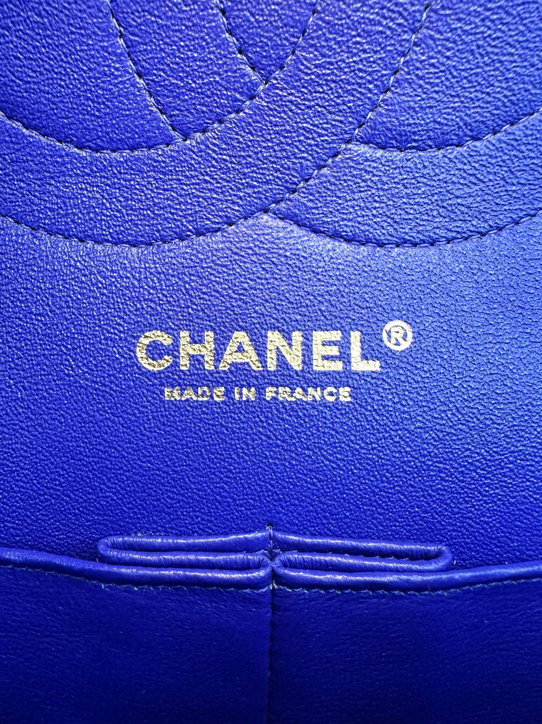 Chanel Classic Flap Blue Quilted Leather Jumbo Shoulder Bag With Gold Buckle(18***85) CC1594