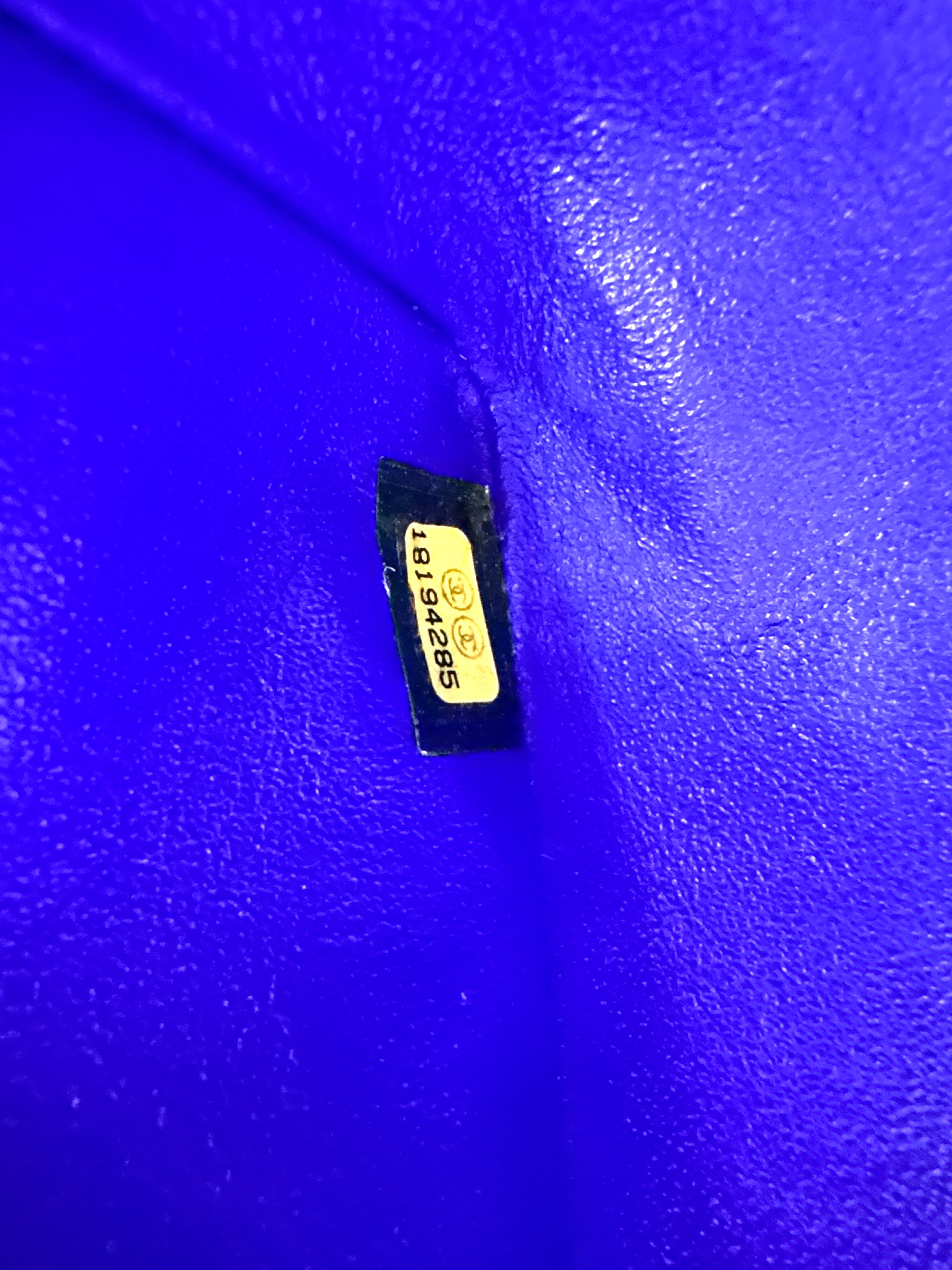Chanel Classic Flap Blue Quilted Leather Jumbo Shoulder Bag With Gold Buckle(18***85) CC1594