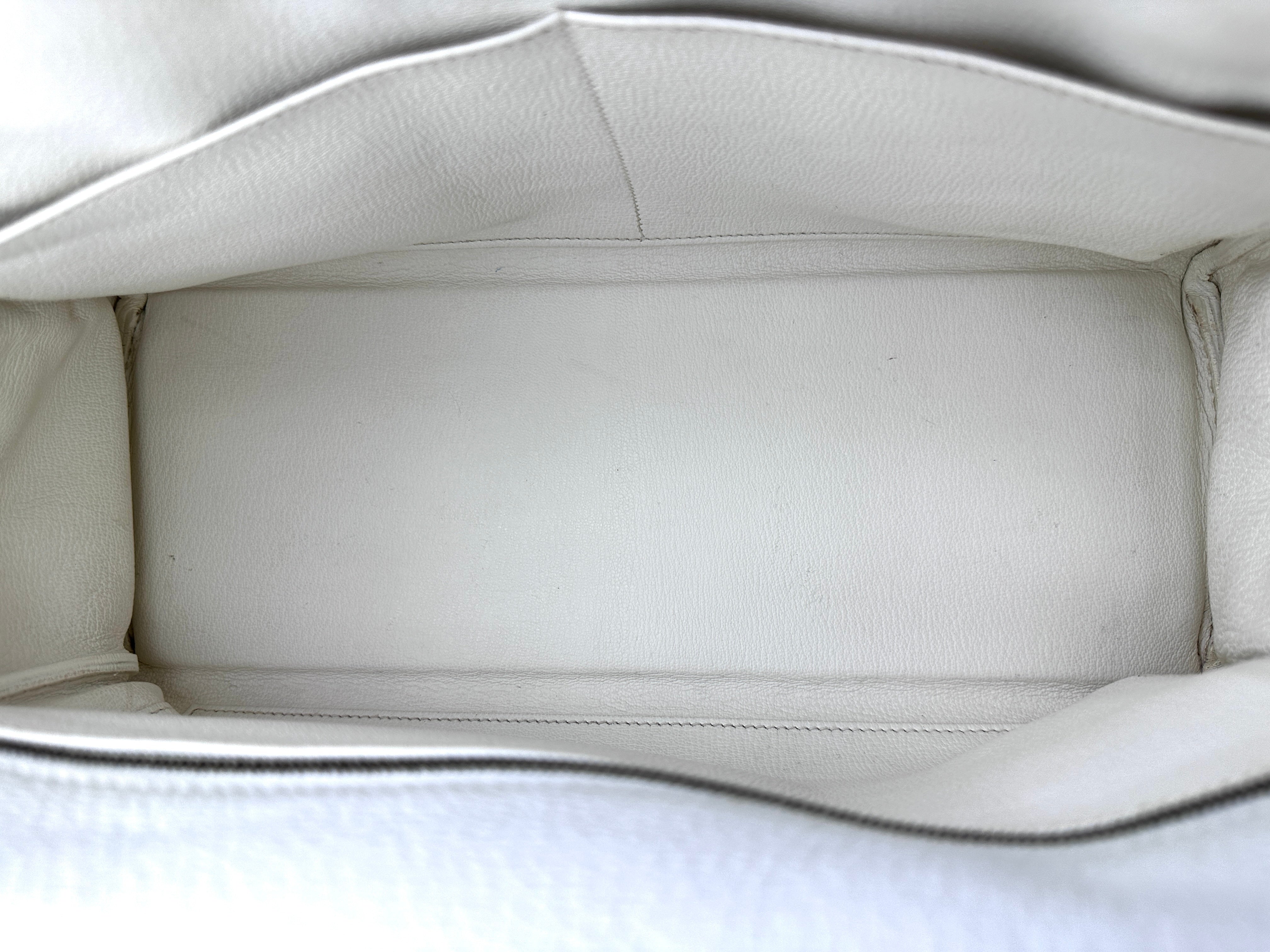 Hermes Kelly35 White Leather Handle Bag With Gold Hardware HR85