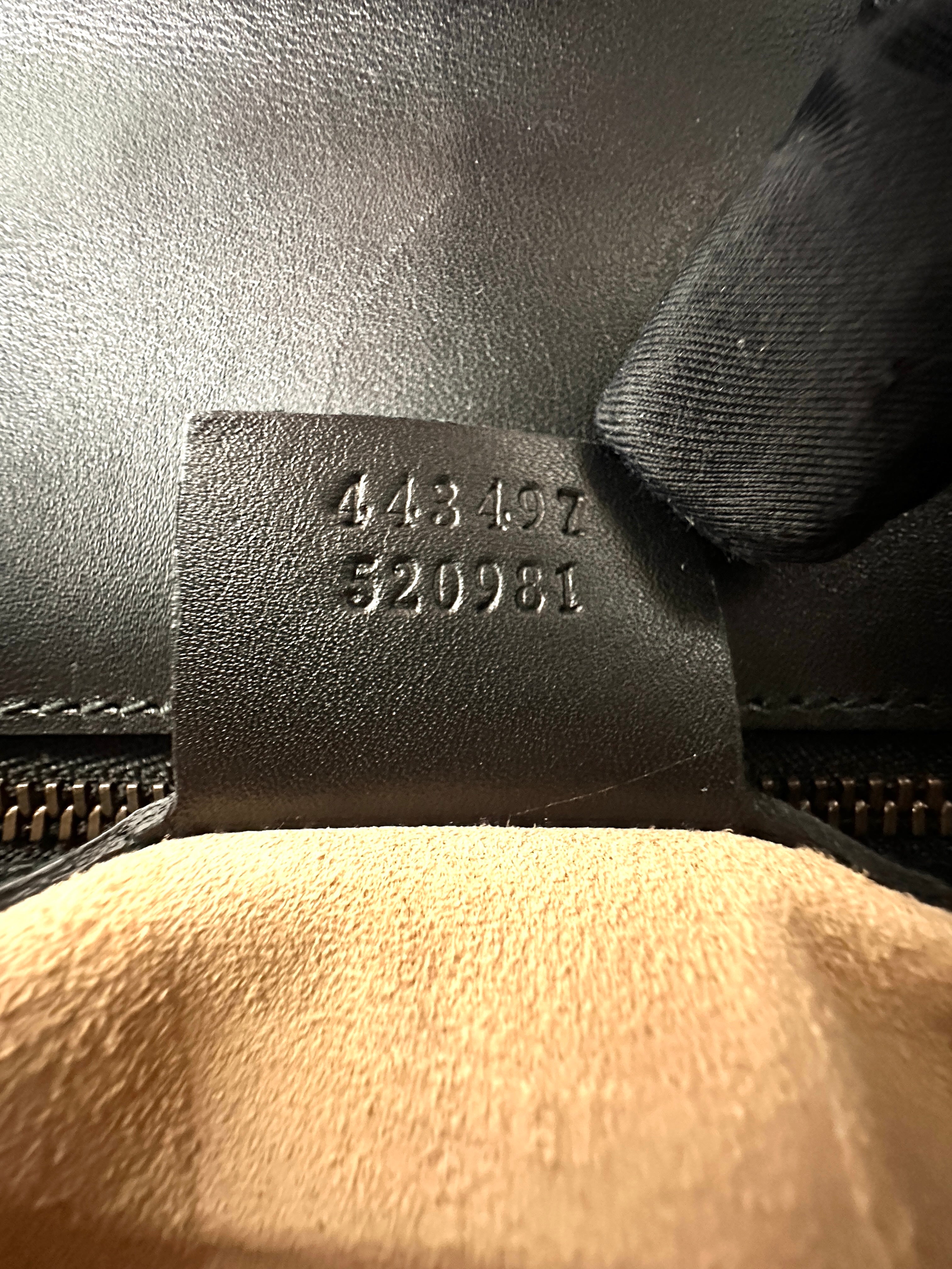 Gucci GG Marmont Pearl And Studded Embellished Black Quilted Leather Medium Size Shoulder Bag GG774