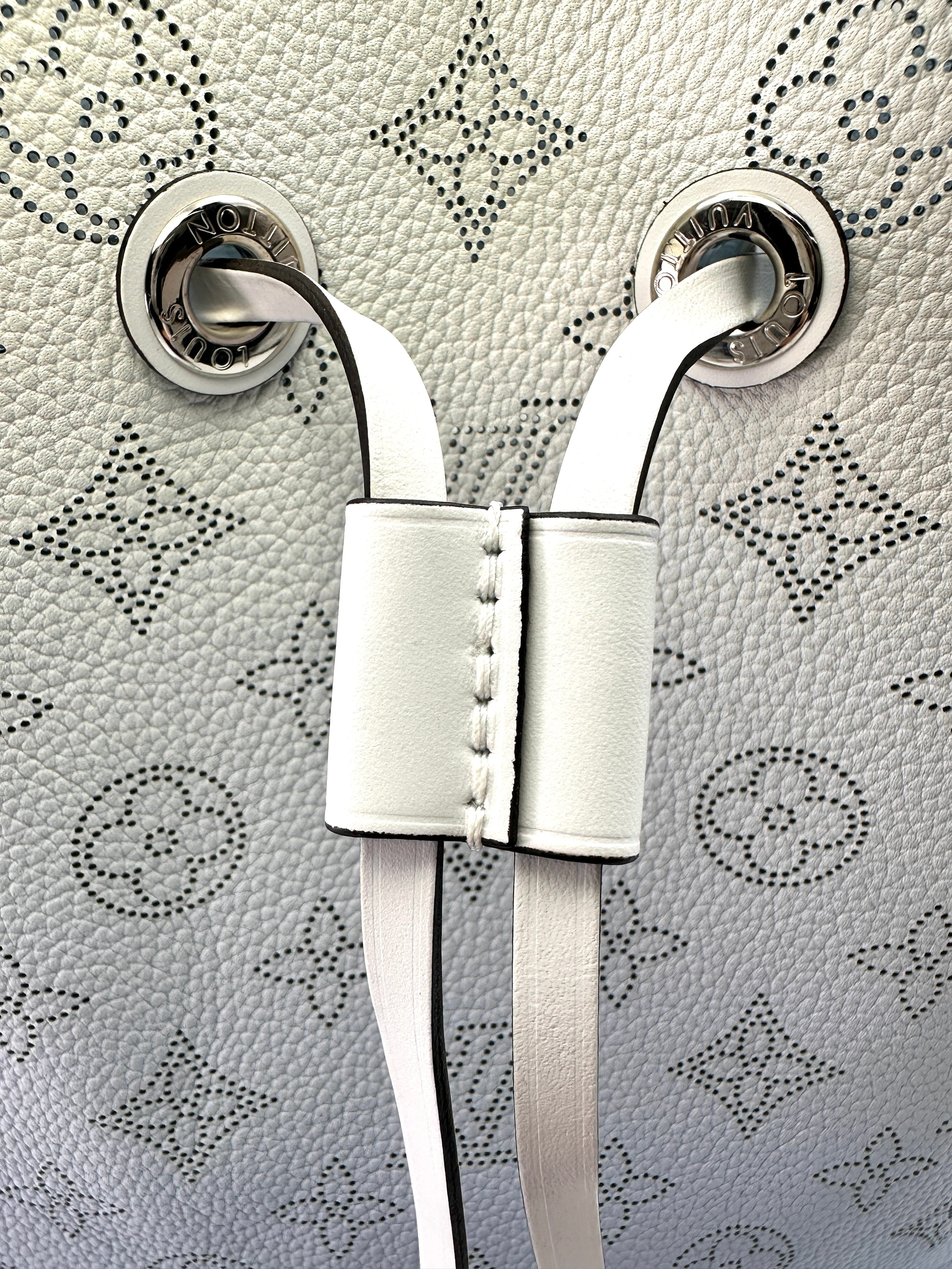 Louis Vuitton Mahina Muria Blue Ombre Perforated Calfskin Bucket Bag LV2234