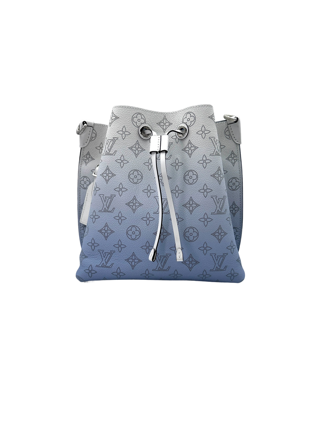 Louis Vuitton Mahina Muria Blue Ombre Perforated Calfskin Bucket Bag LV2234