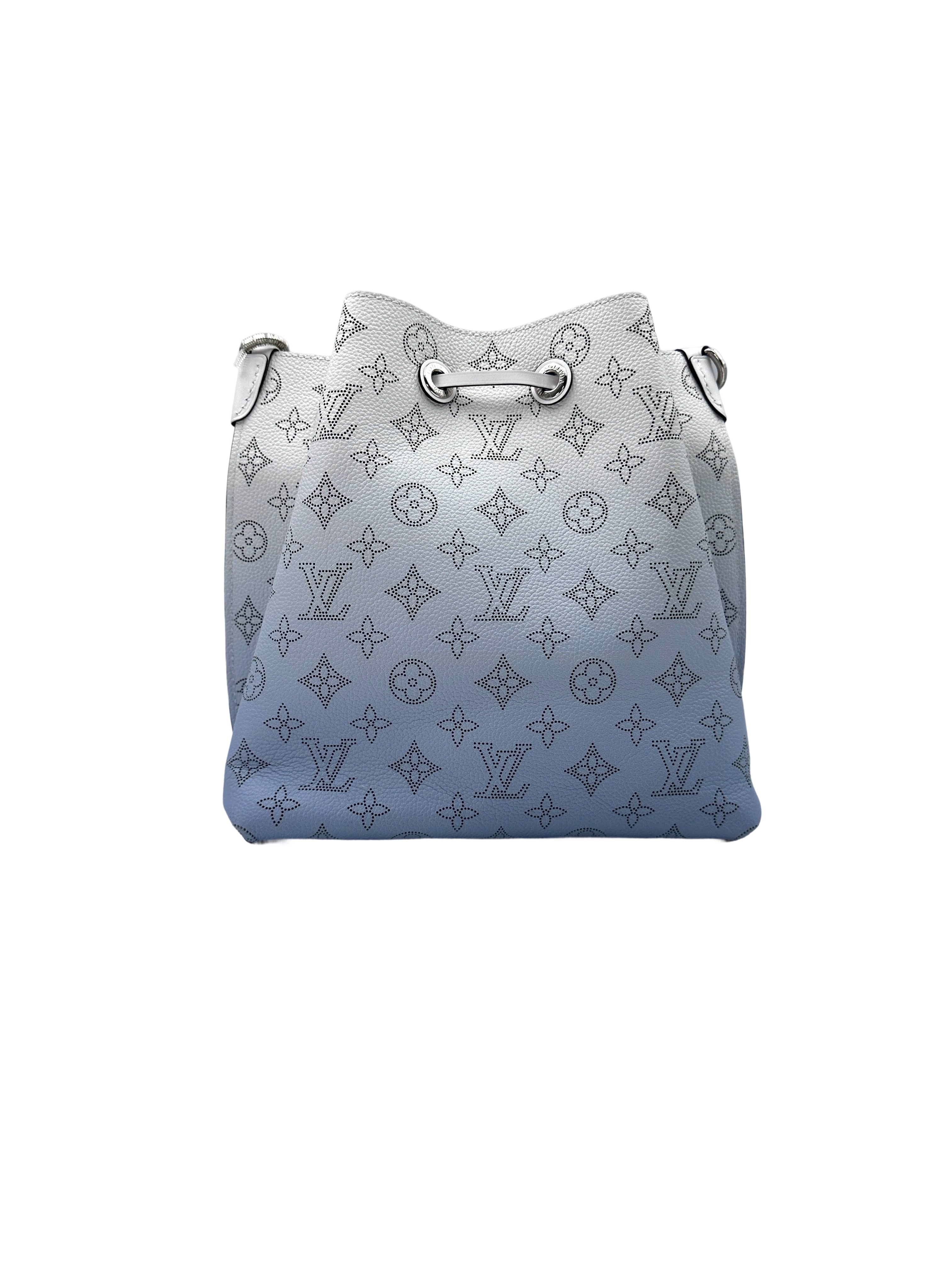 Louis Vuitton Mahina Muria Blue Ombre Perforated Calfskin Bucket Bag LV2234