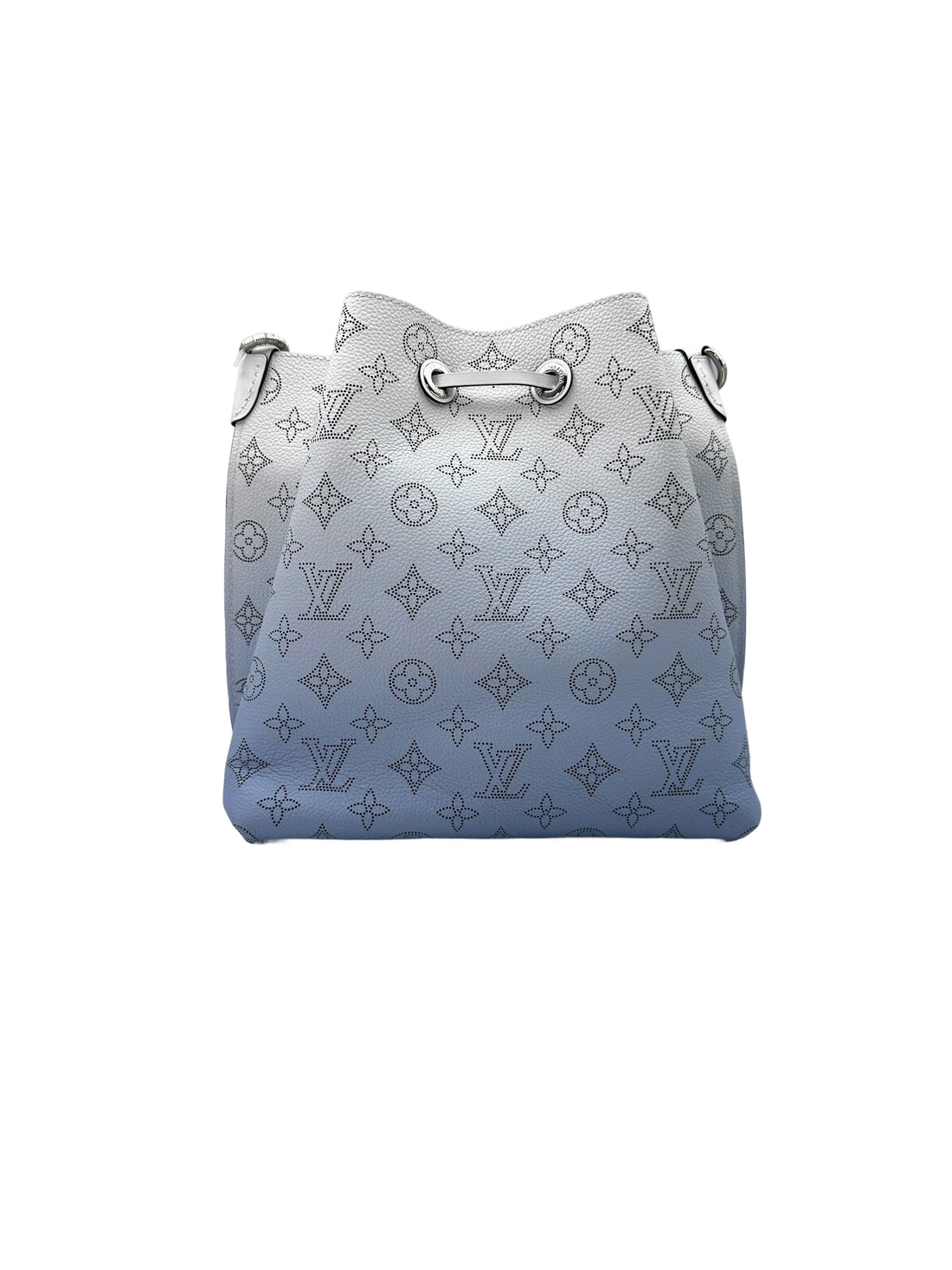 Louis Vuitton Mahina Muria Blue Ombre Perforated Calfskin Bucket Bag LV2234
