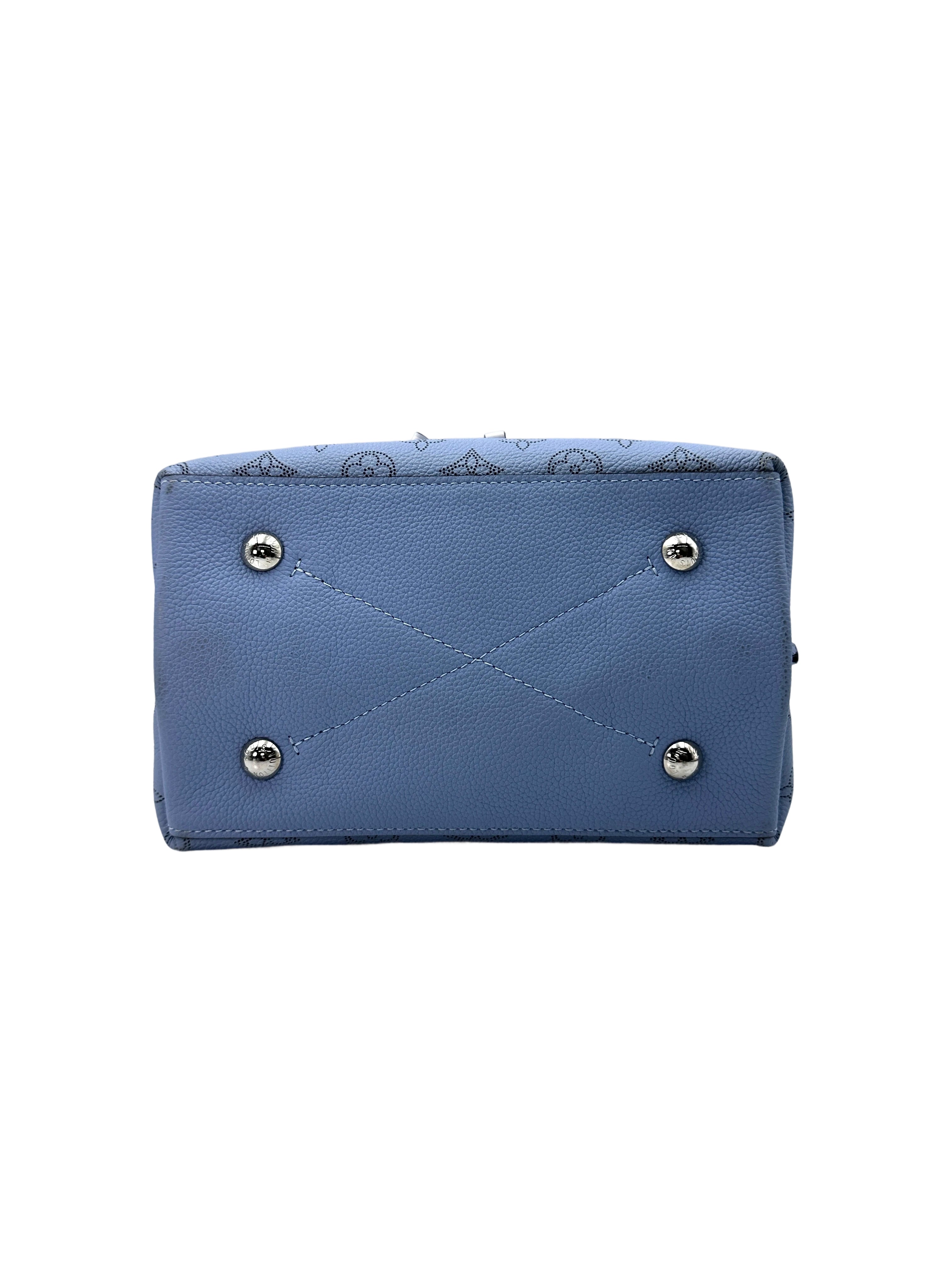Louis Vuitton Mahina Muria Blue Ombre Perforated Calfskin Bucket Bag LV2234