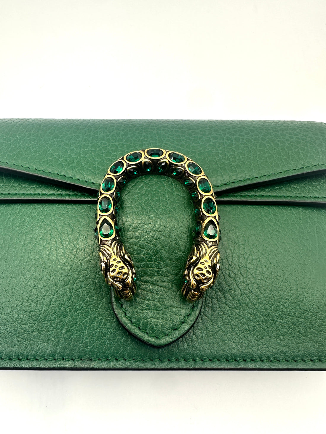 Gucci Dionysus Green Textured Leather Mini Shoulder Bag GG775