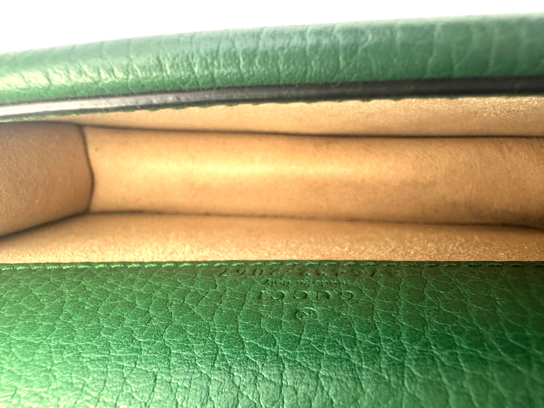 Gucci Dionysus Green Textured Leather Mini Shoulder Bag GG775