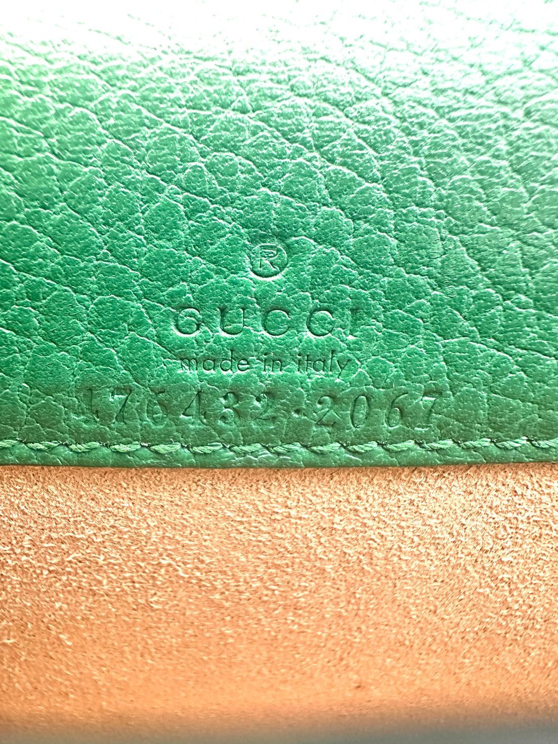Gucci Dionysus Green Textured Leather Mini Shoulder Bag GG775