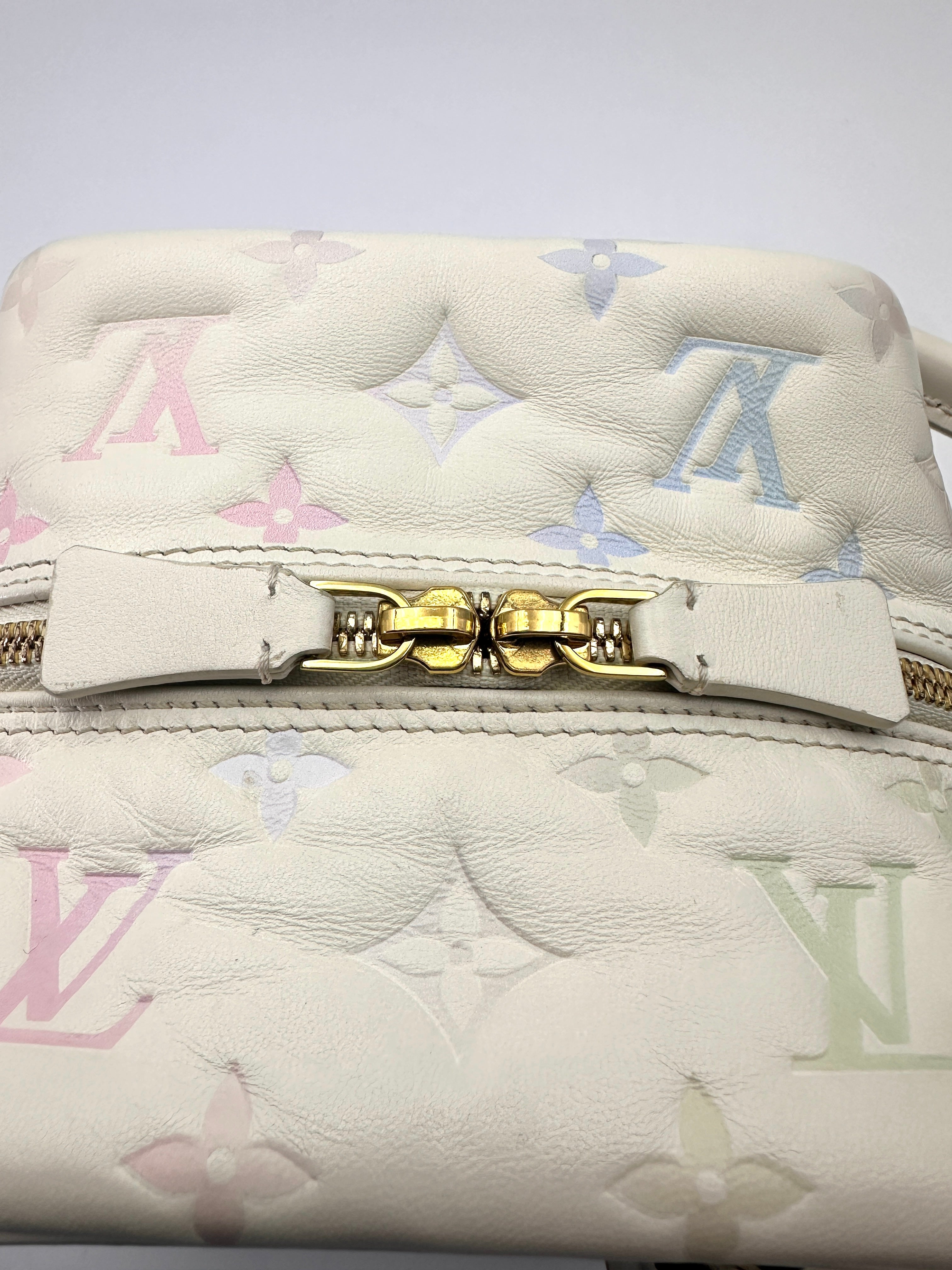 Louis Vuitton New Square Quartz Multicolor Monogram Embossed Leather Square Bag LV2237