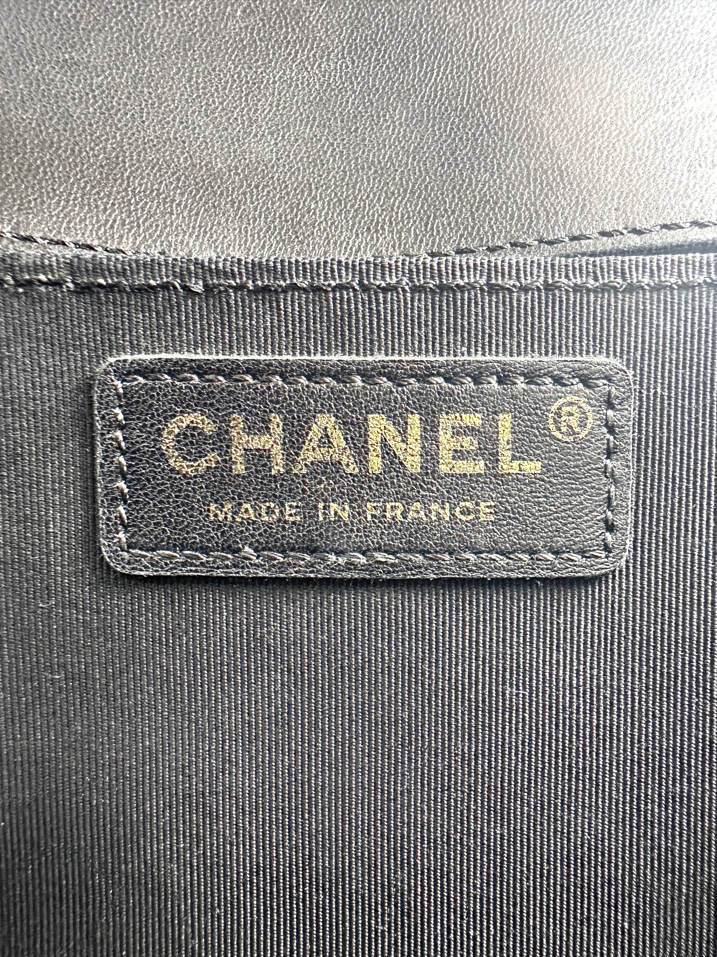 Chanel LeBoy Black Quilted Leather Flap Bag With Gold Buckle(23***46) CC1597