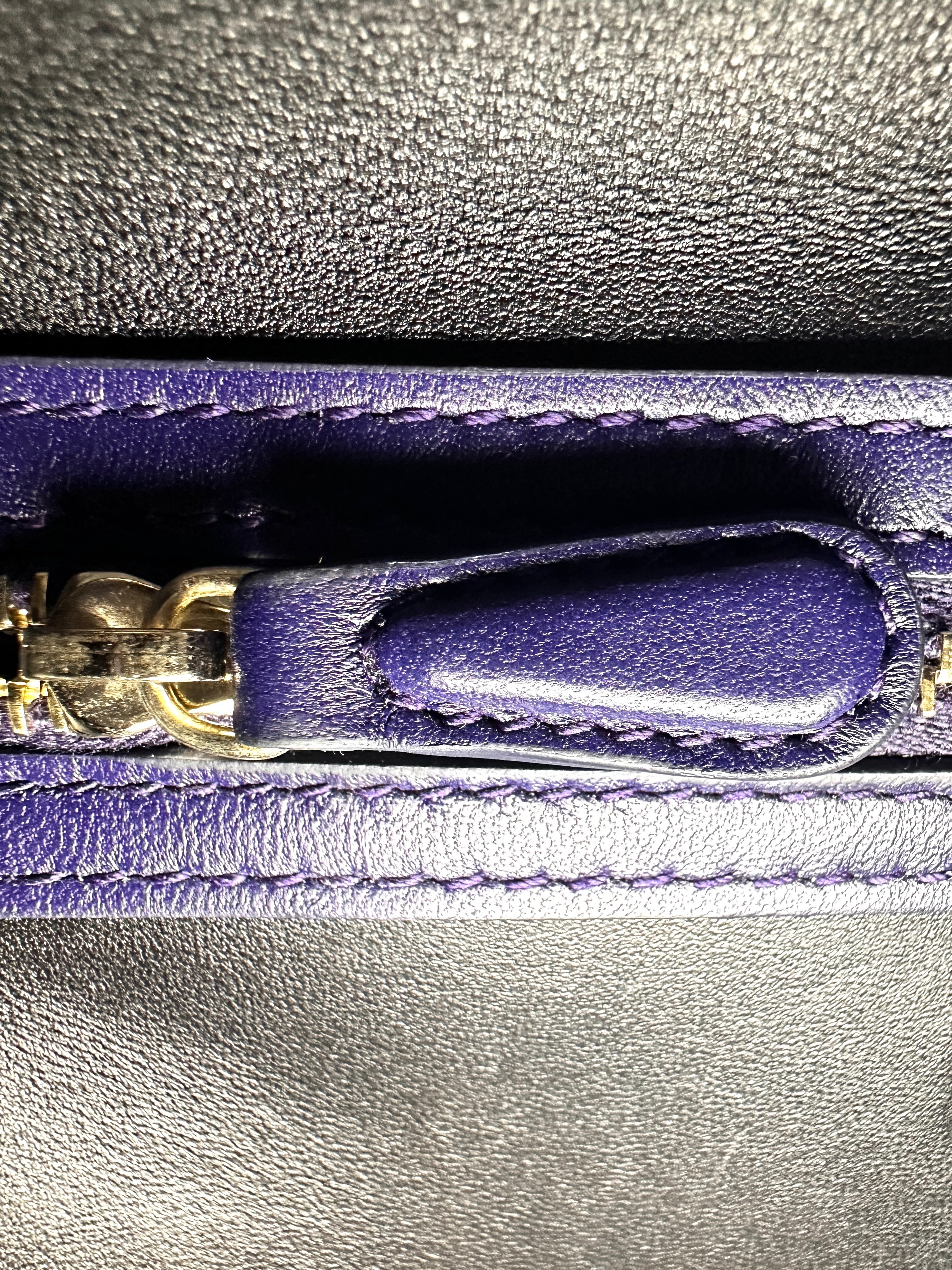 Christian Dior Lady Dior Blue Cannage Leather Handle Bag With Gold Charms DR586
