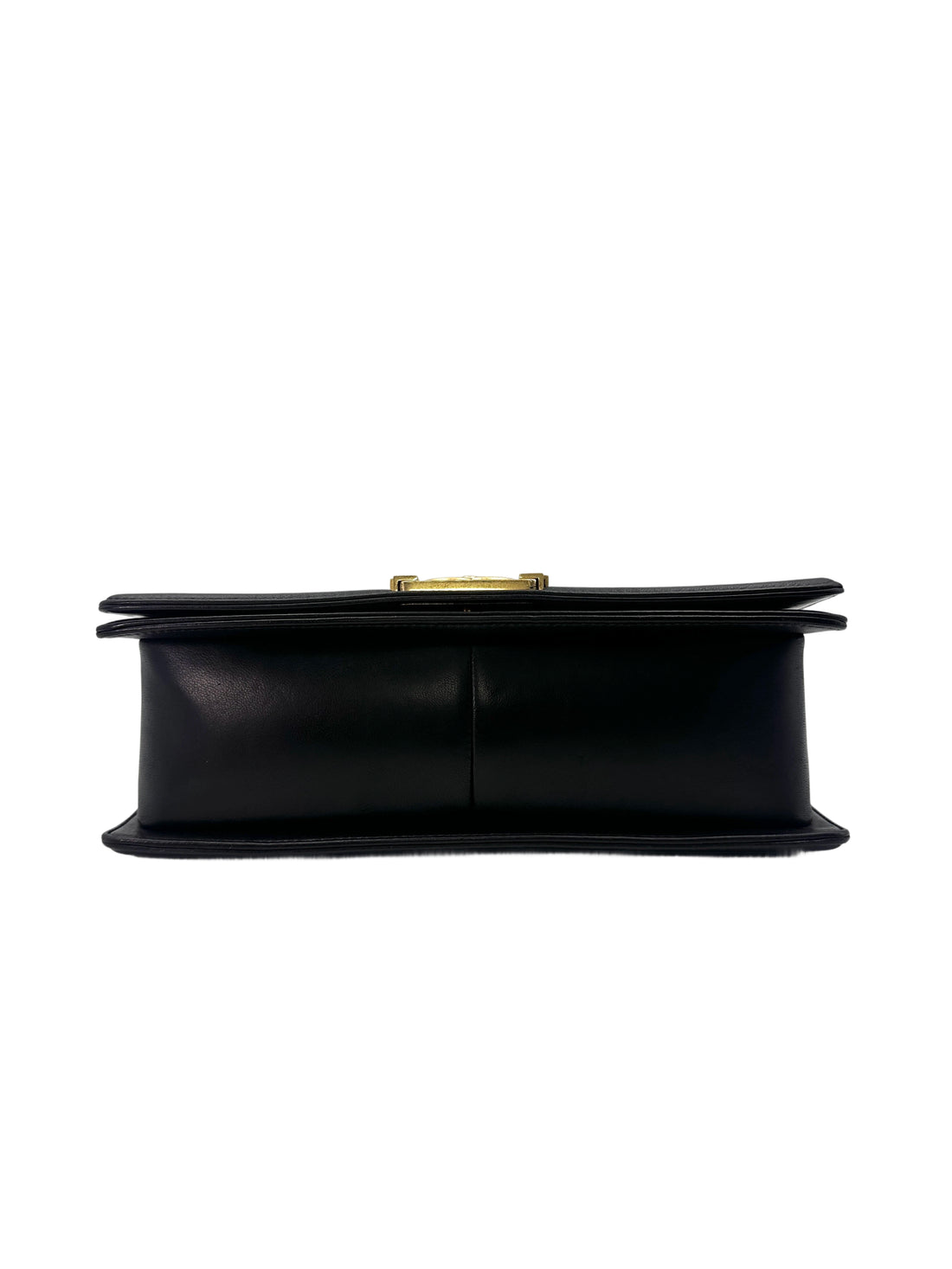 Chanel LeBoy Black Quilted Leather Flap Bag With Gold Buckle(23***13) LV2238