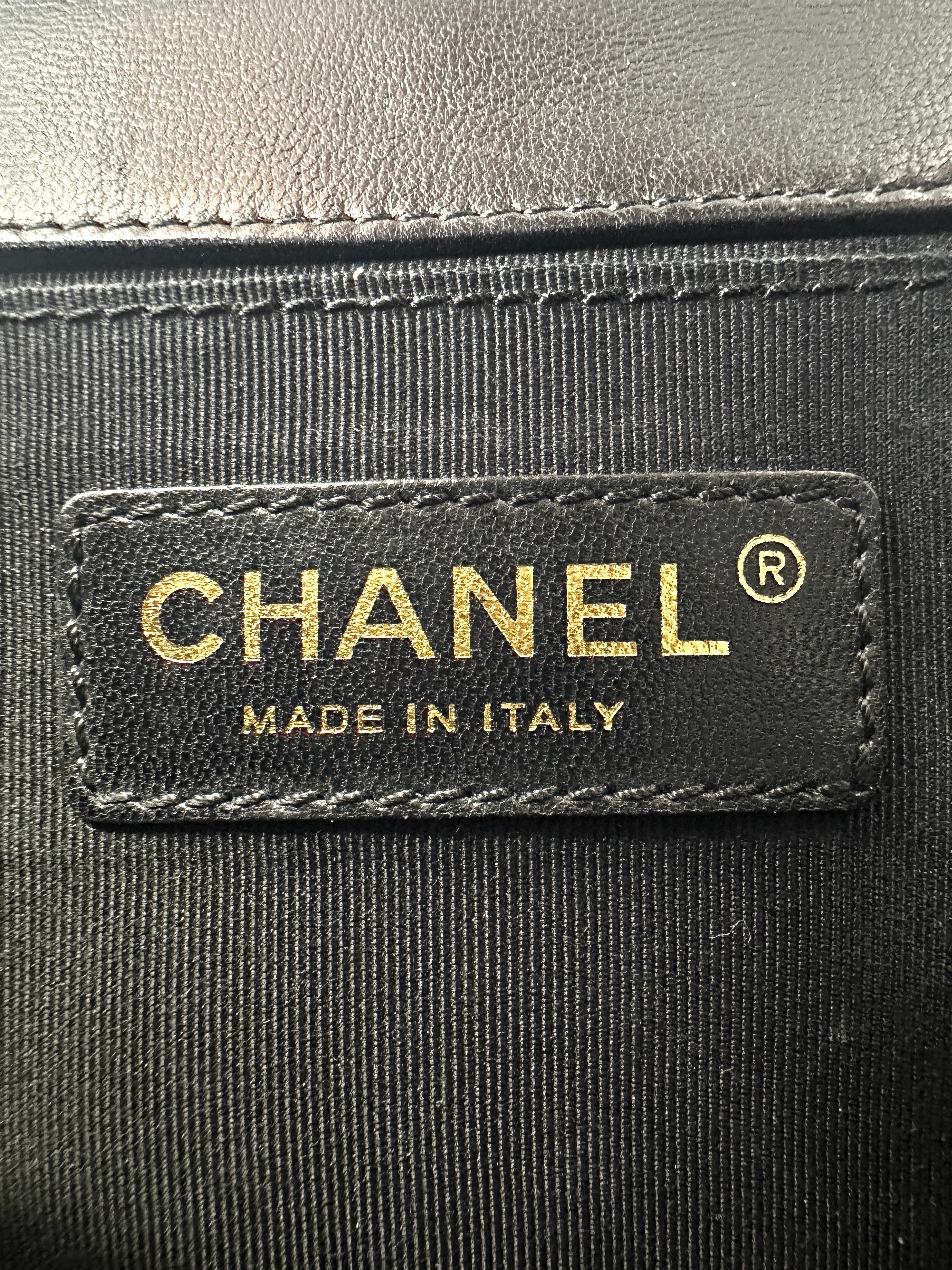 Chanel LeBoy Black Quilted Leather Flap Bag With Gold Buckle(23***13) LV2238