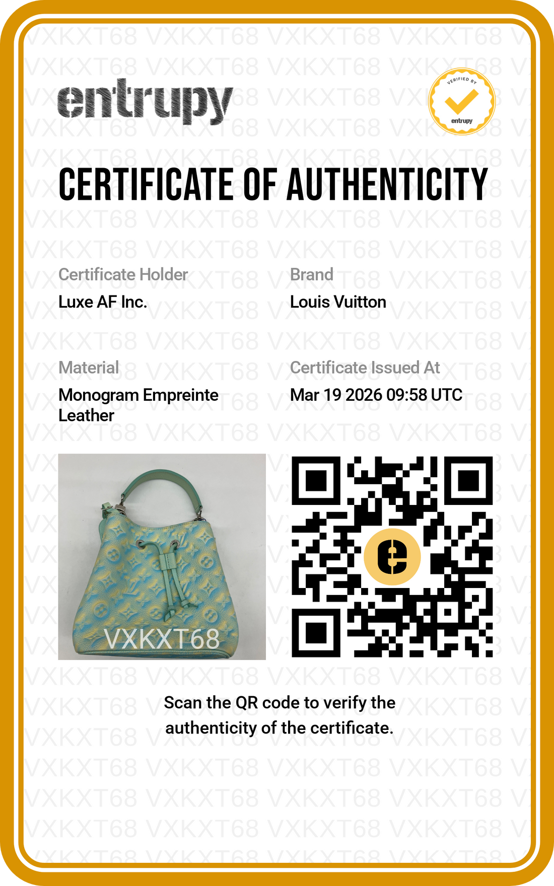 Louis Vuitton Summer Stardust NeoNeo Blue/Yellow Monogram Empreinte Leather Bucket Bag LV2244