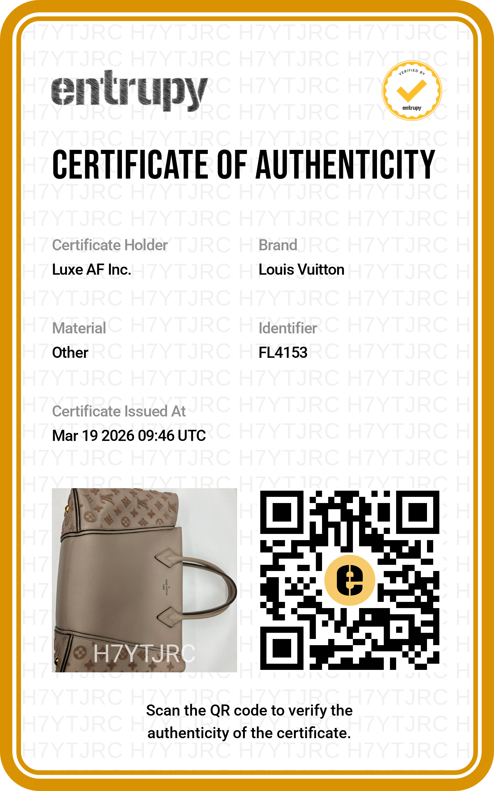 Louis Vuitton W Beige Veau Cachemire Leather Handle Bag LV2305