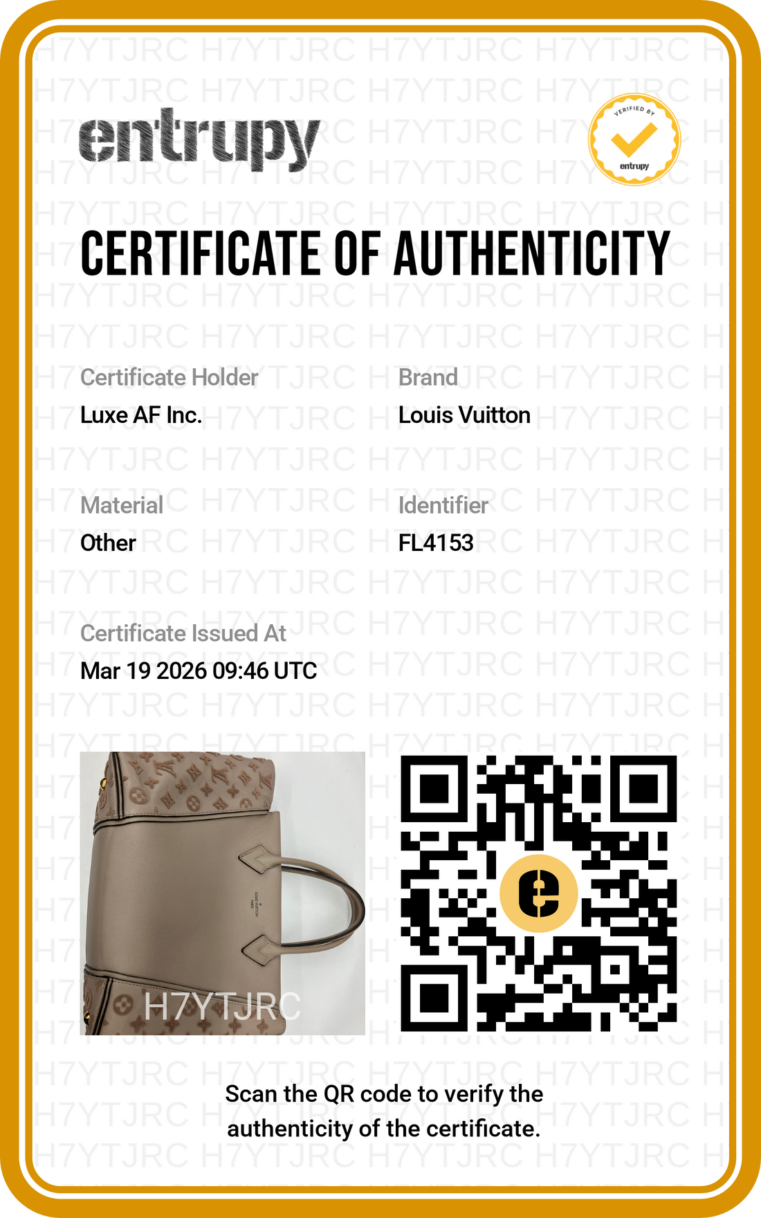 Louis Vuitton W Beige Veau Cachemire Leather Handle Bag LV2305