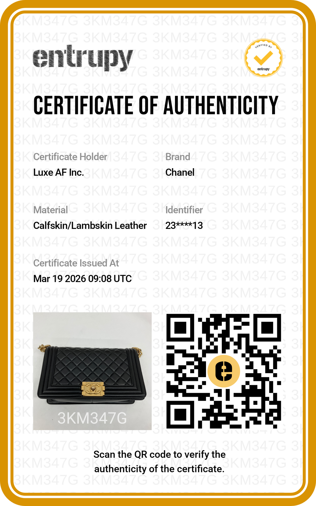 Chanel LeBoy Black Quilted Leather Flap Bag With Gold Buckle(23***13) LV2238