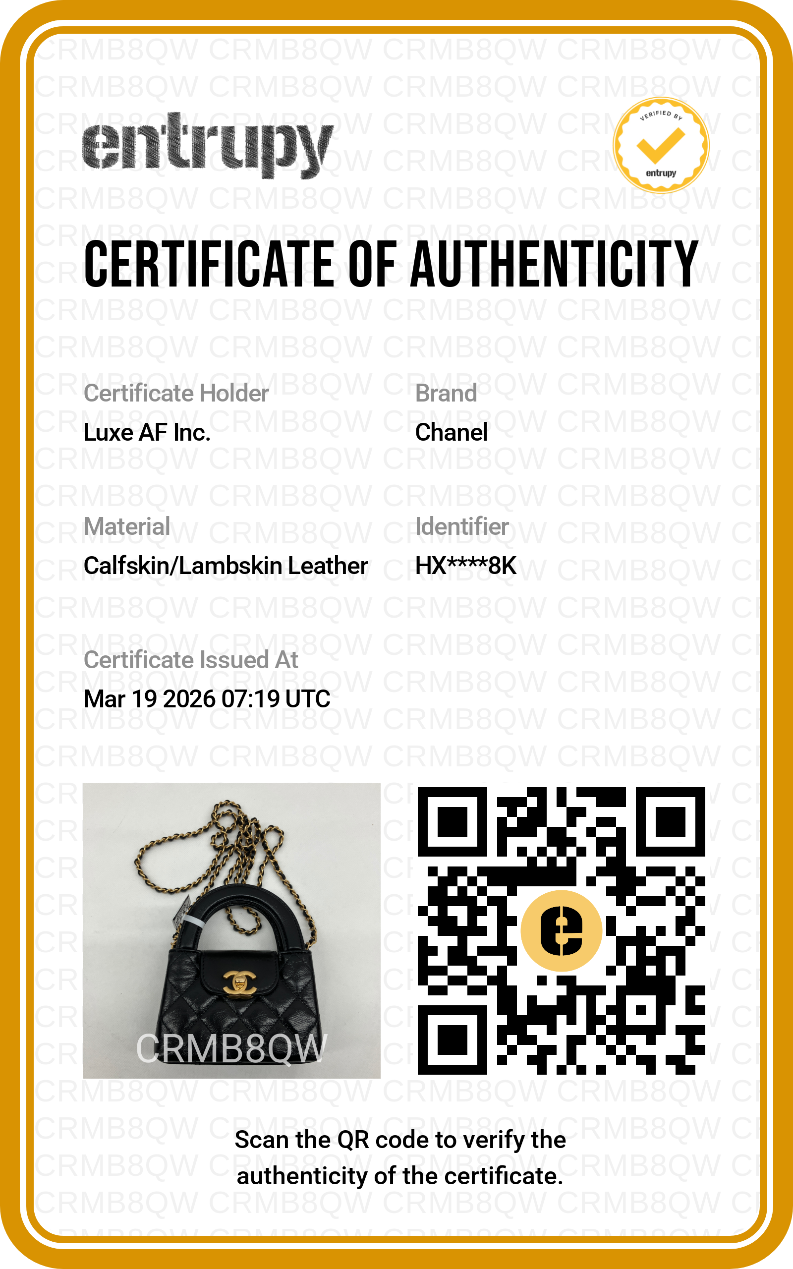 Chanel 24A Nano Kelly Black Quilted Leather Mini Handle Bag(HX***8K) IRIS091