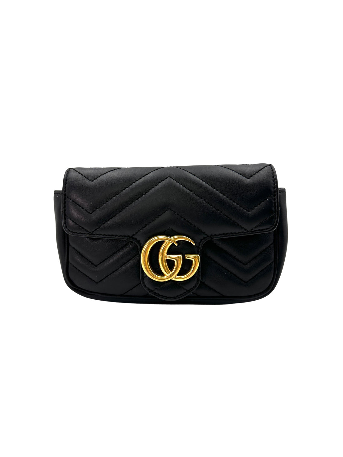 Gucci GG Marmont Black Matelasse Mini Shoulder Bag GG776