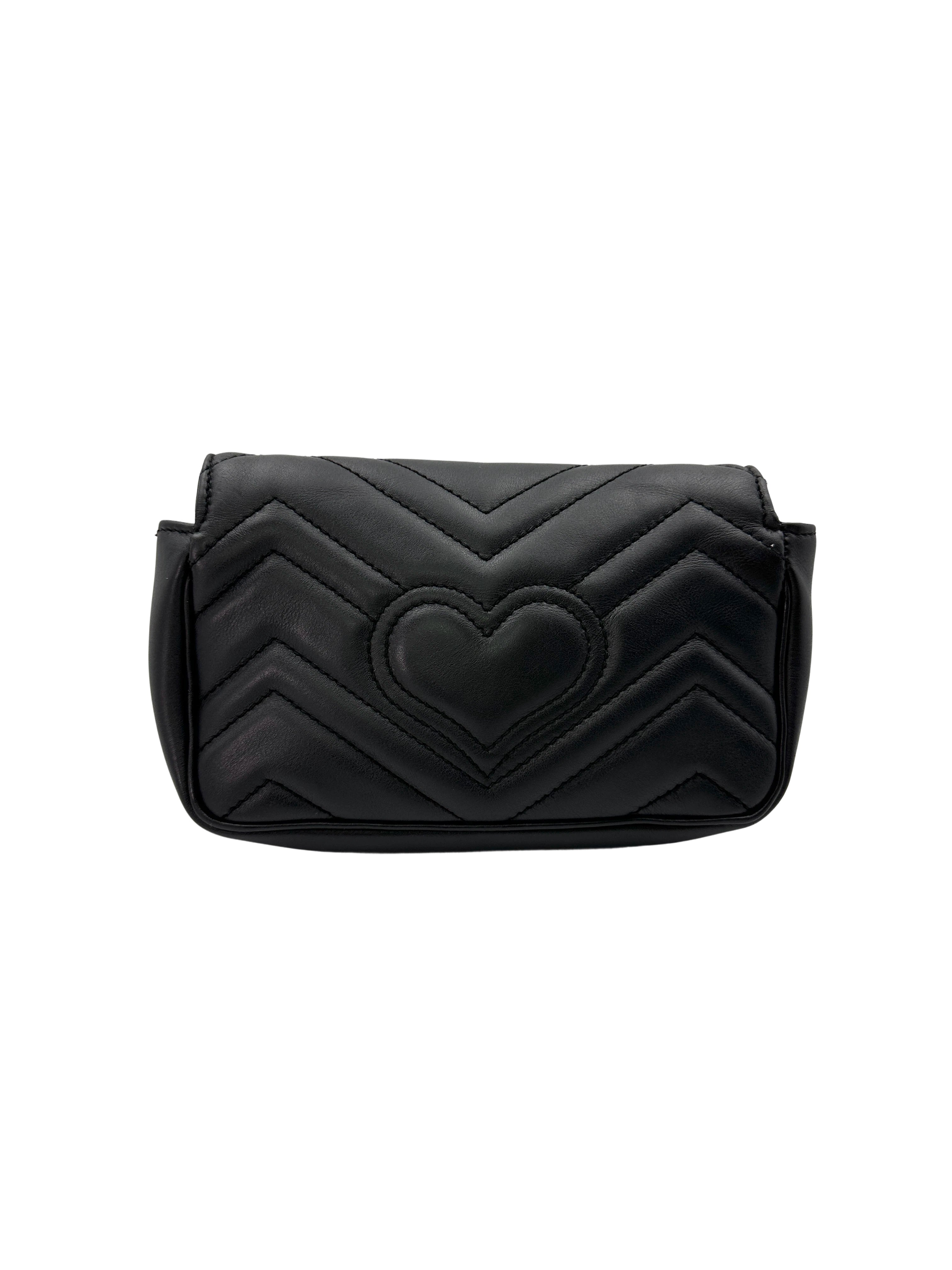 Gucci GG Marmont Black Matelasse Mini Shoulder Bag GG776