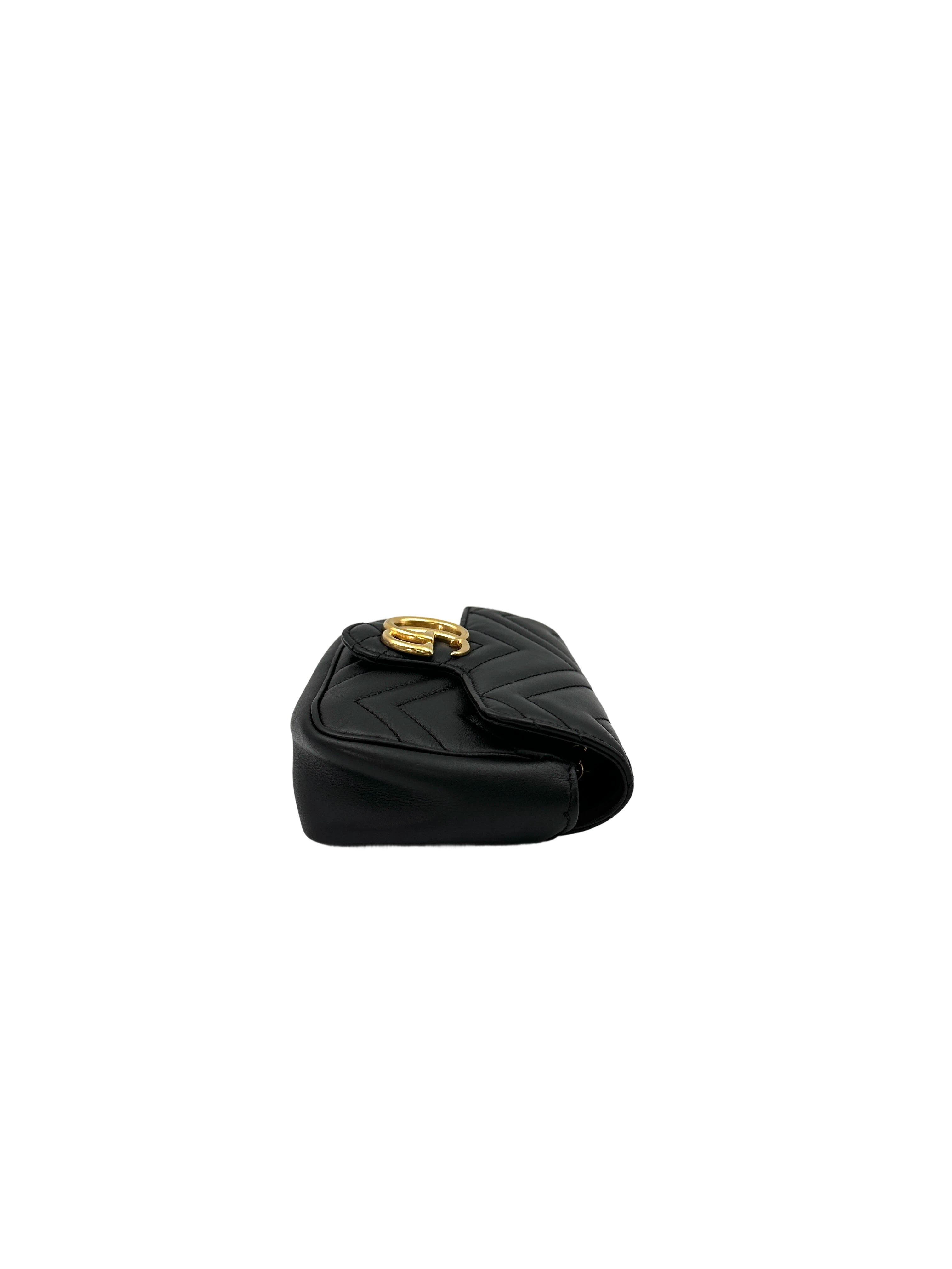 Gucci GG Marmont Black Matelasse Mini Shoulder Bag GG776