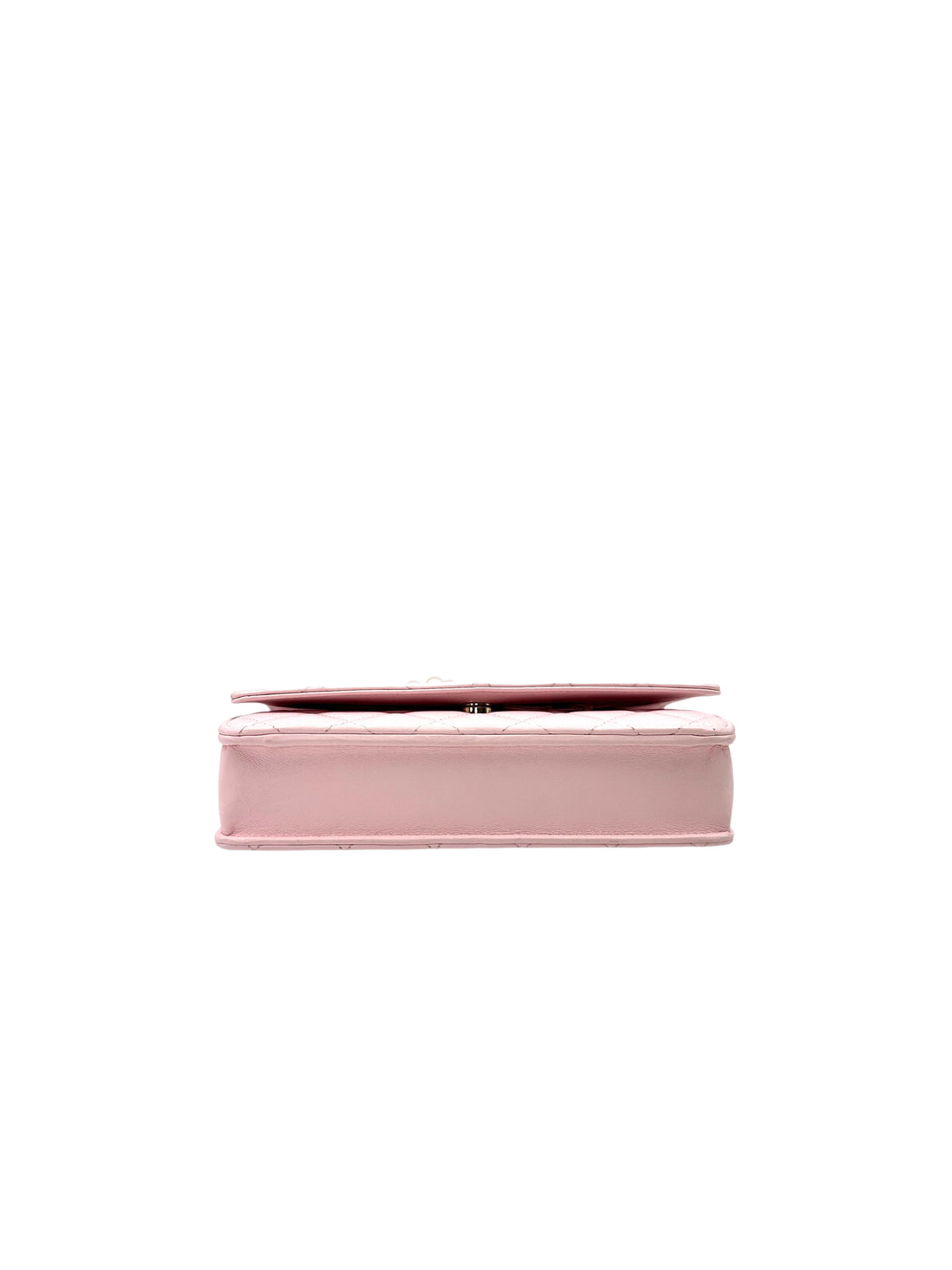 Chanel 22P Pink Quilted Leather Wallet On Chain With Pearl Chain(CL***21) CC1596