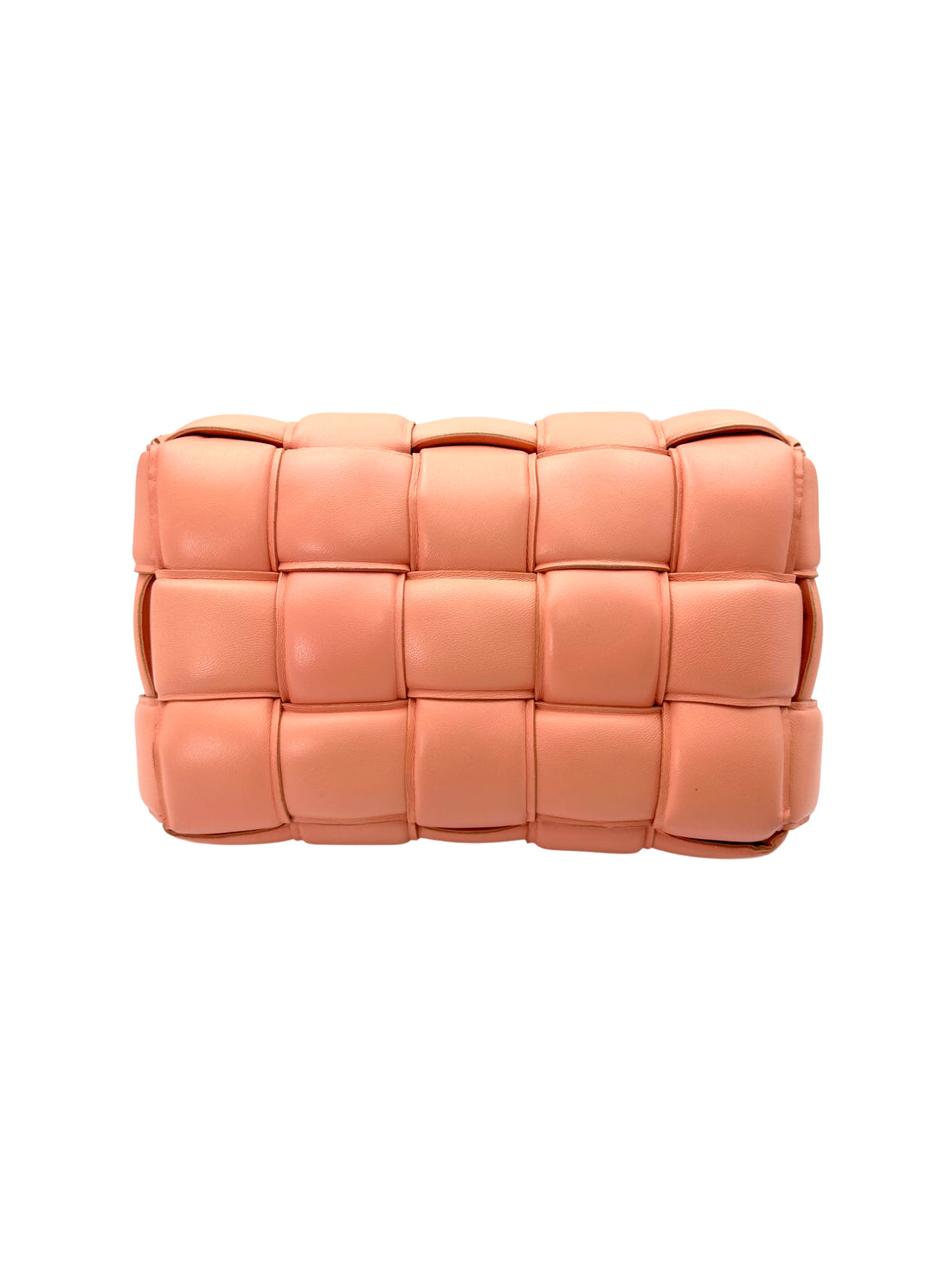 Bottega Veneta Padded Cassette Pink Leather Shoulder Bag BV112