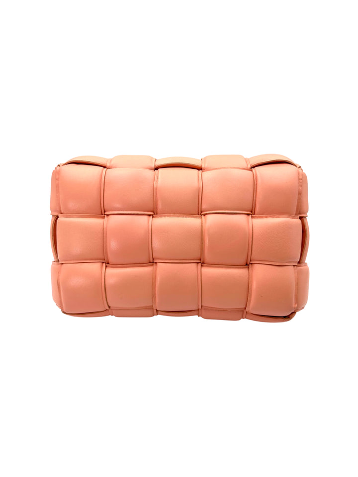 Bottega Veneta Padded Cassette Pink Leather Shoulder Bag BV112