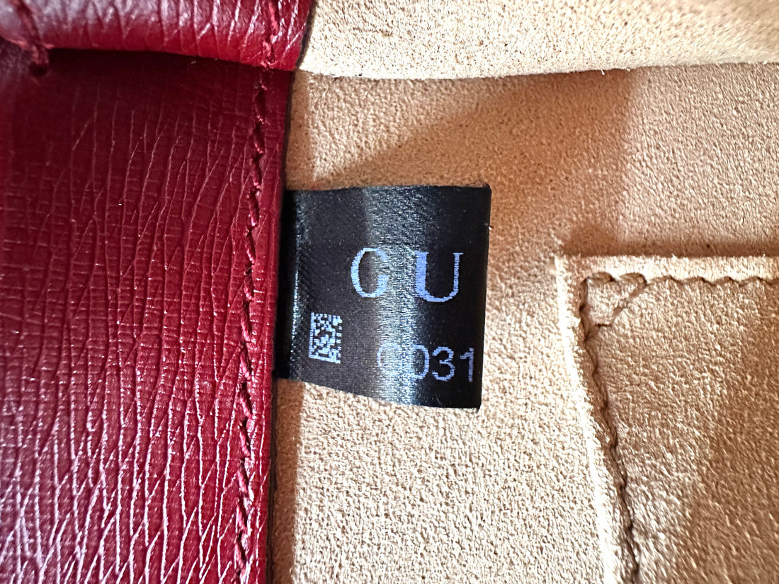 Gucci Sylvie Bee & Star Print Red Leather Top Handle Bag GG777