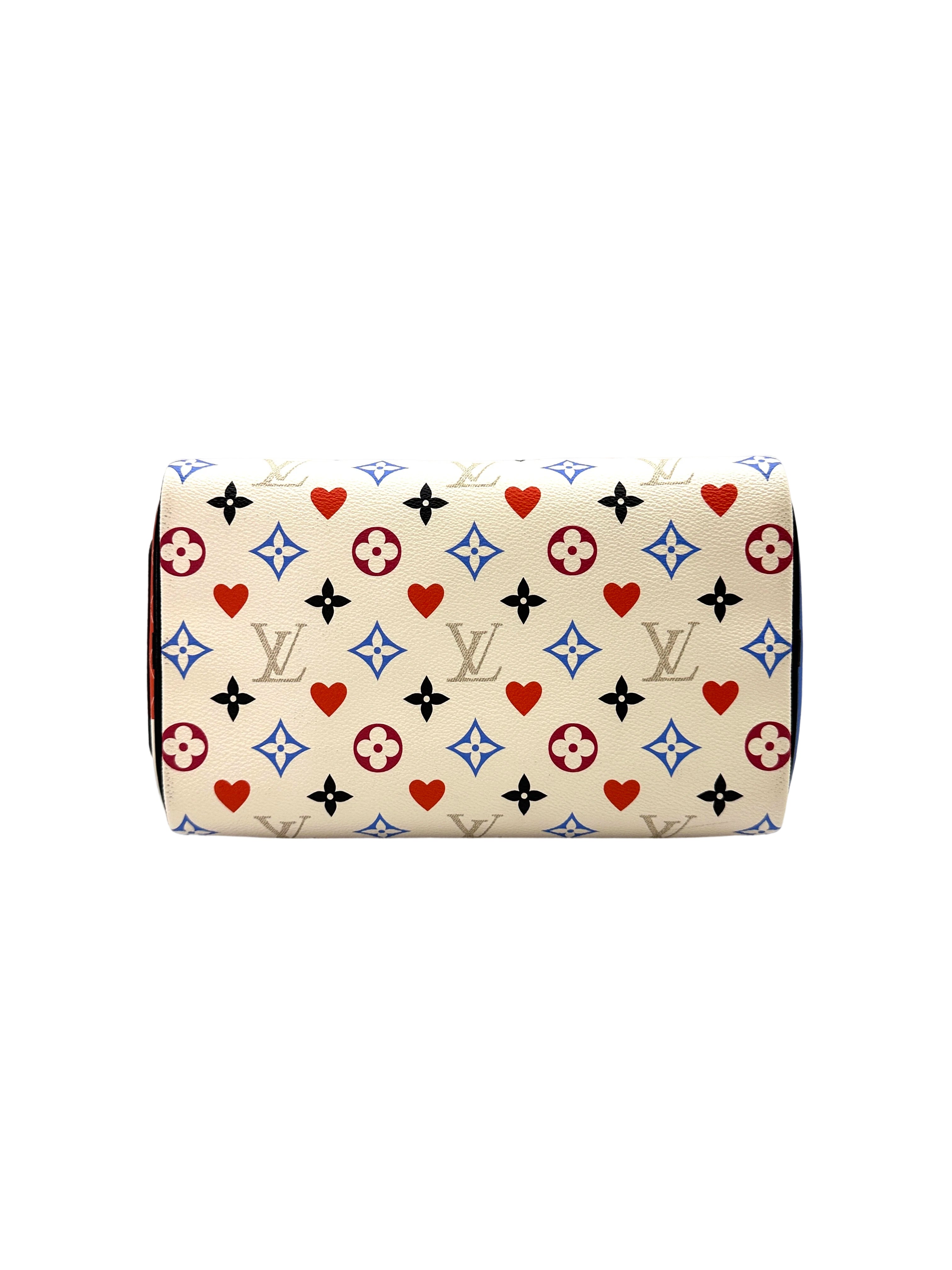 Louis Vuitton Game On Speedy25 White Multicolor Monogram Handle Bag LV2240