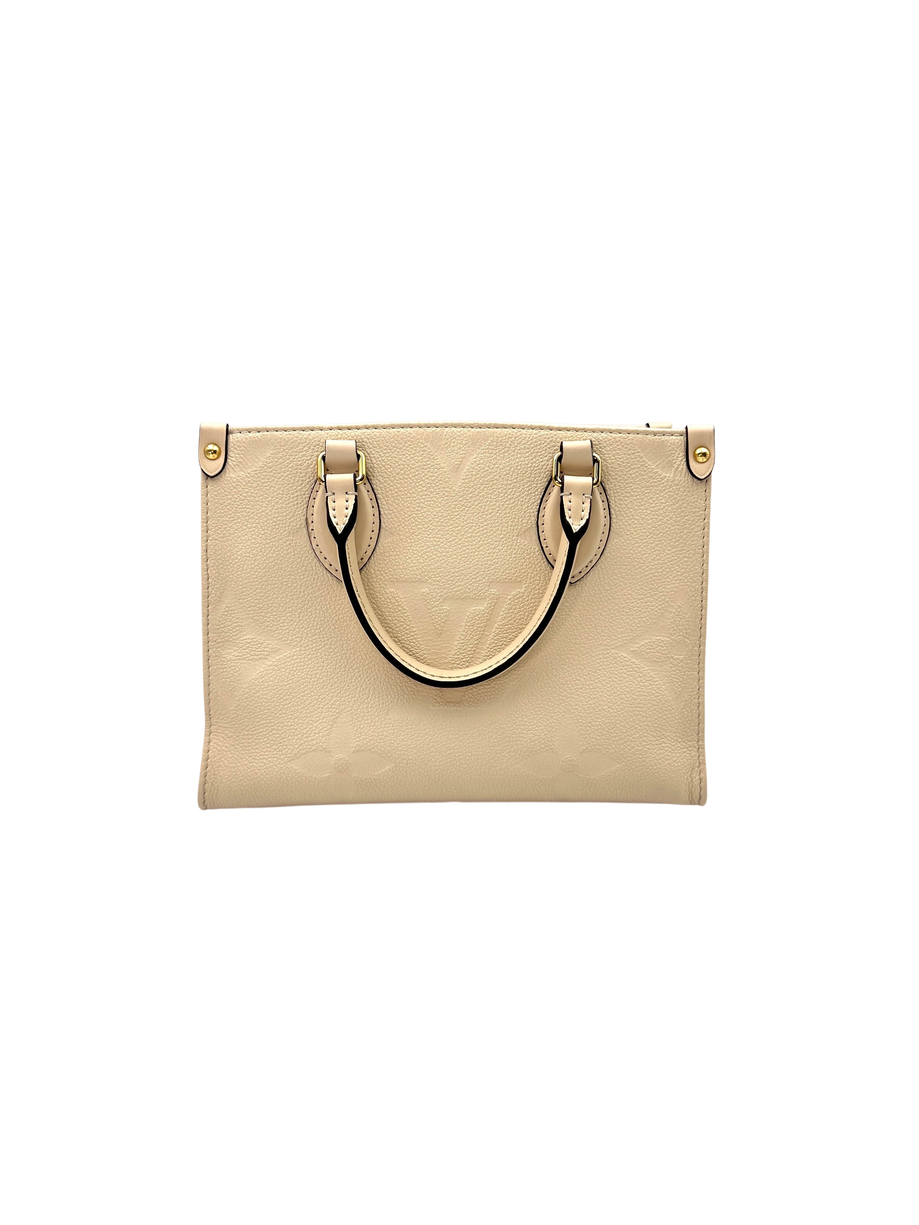 Louis Vuitton OnTheGo PM White Monogram Empreinte Leather Handle Bag LV2243