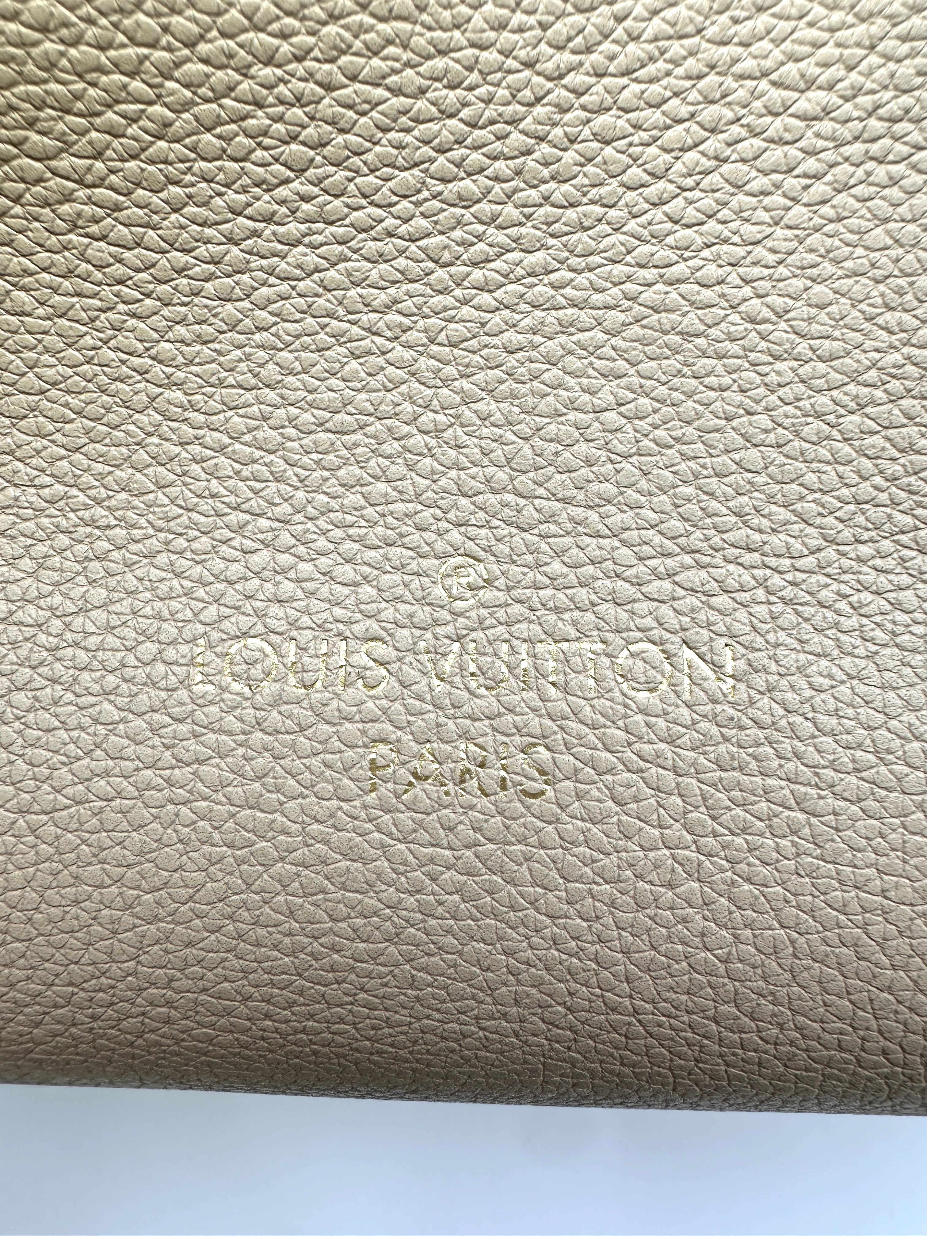 Louis Vuitton On My Side MM Beige Leather & Monogram Canvas Handle Bag LV2245