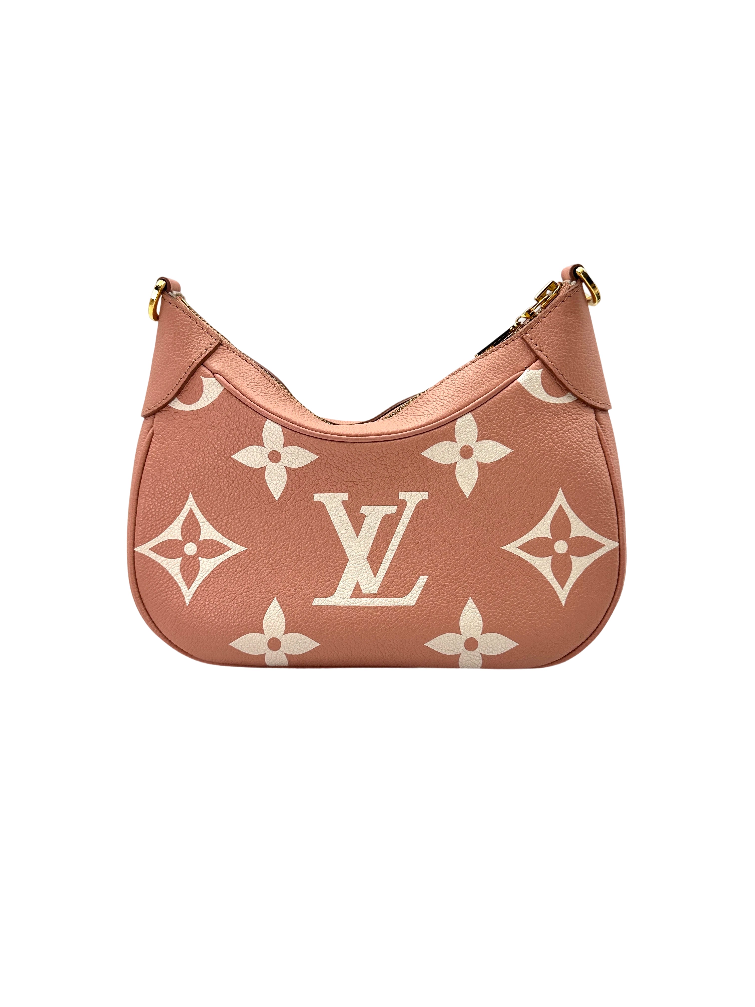 Louis Vuitton Bagatelle Pink/White Bicolor Monogram Empreinte Giant Leather Shoulder Bag LV2247