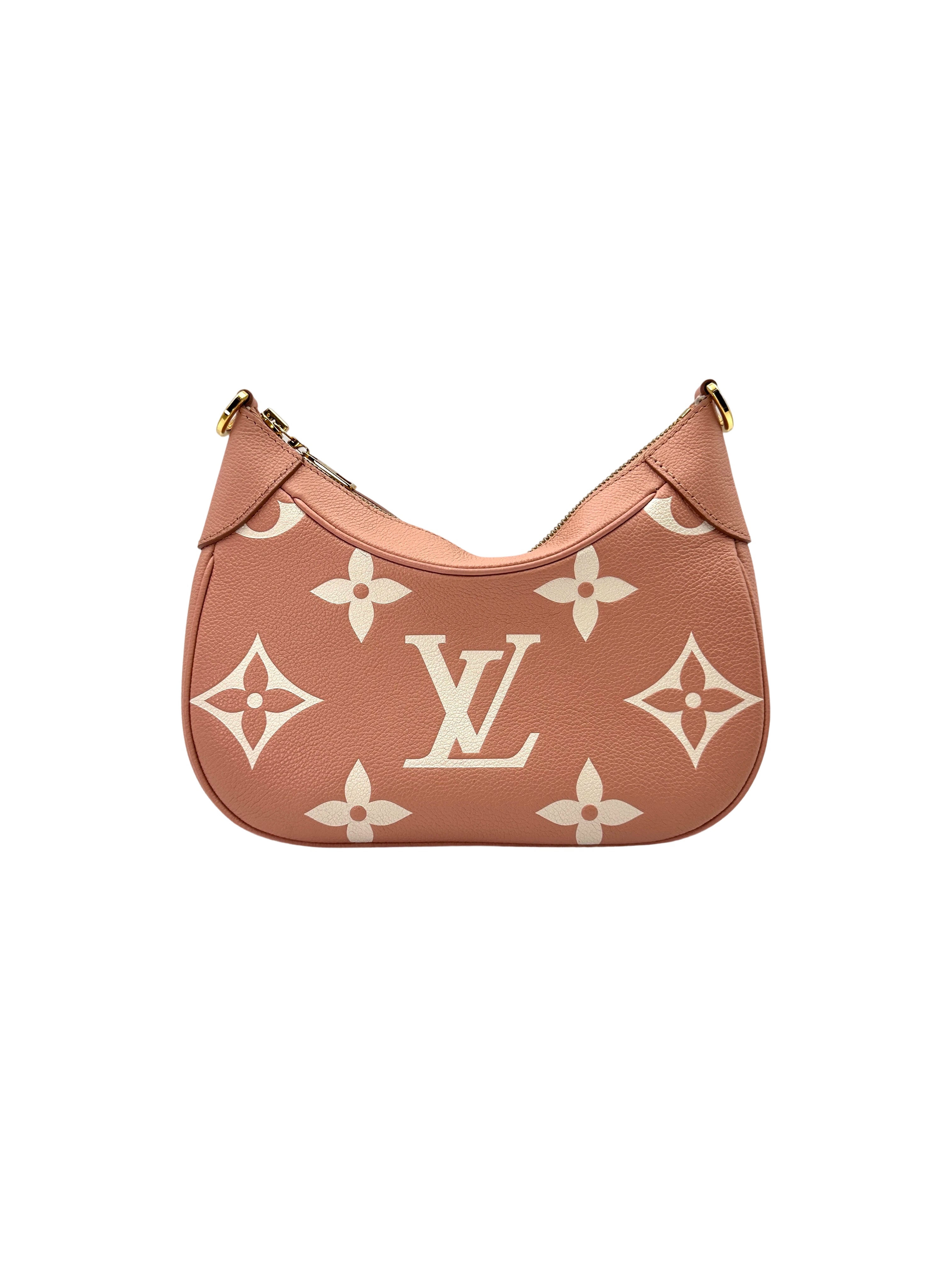 Louis Vuitton Bagatelle Pink/White Bicolor Monogram Empreinte Giant Leather Shoulder Bag LV2247