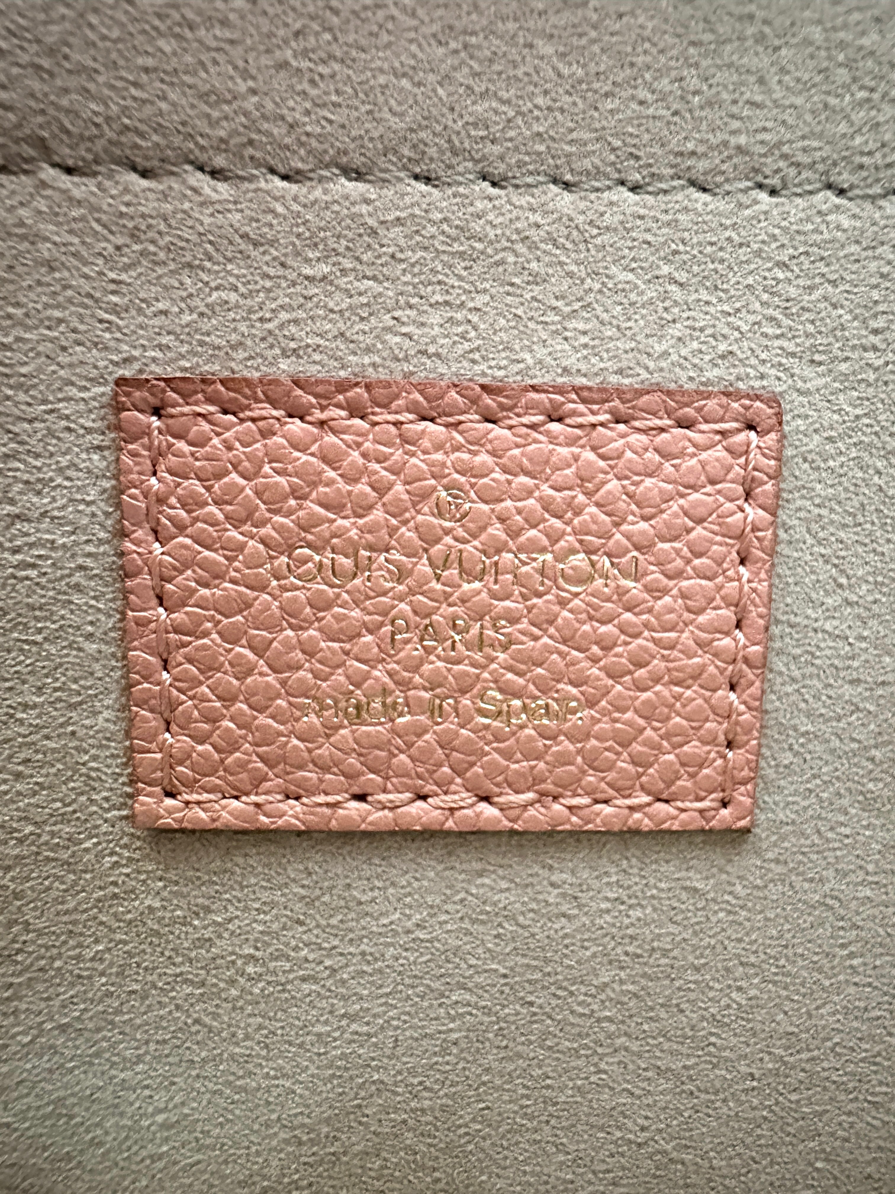 Louis Vuitton Bagatelle Pink/White Bicolor Monogram Empreinte Giant Leather Shoulder Bag LV2247