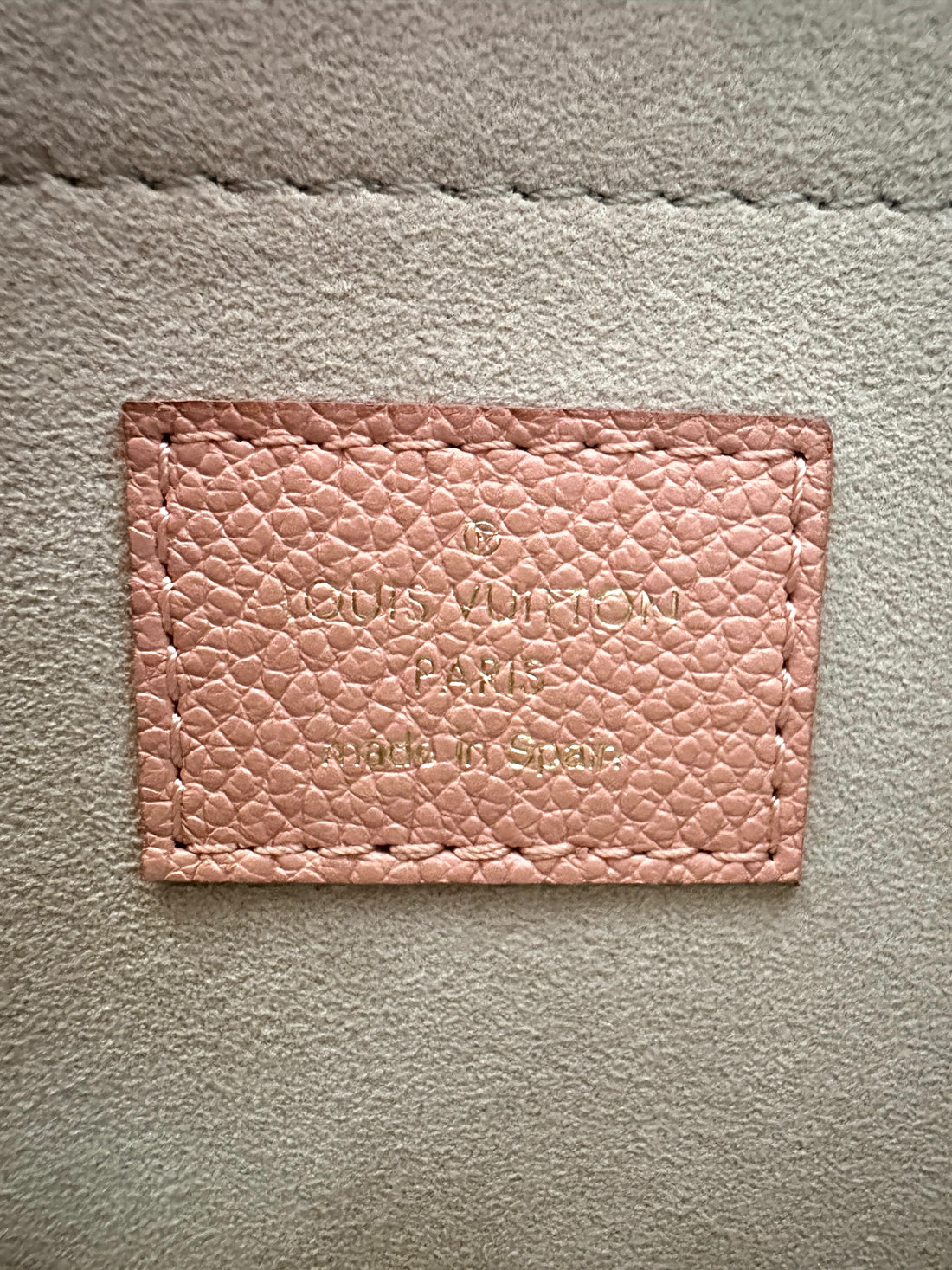 Louis Vuitton Bagatelle Pink/White Bicolor Monogram Empreinte Giant Leather Shoulder Bag LV2247
