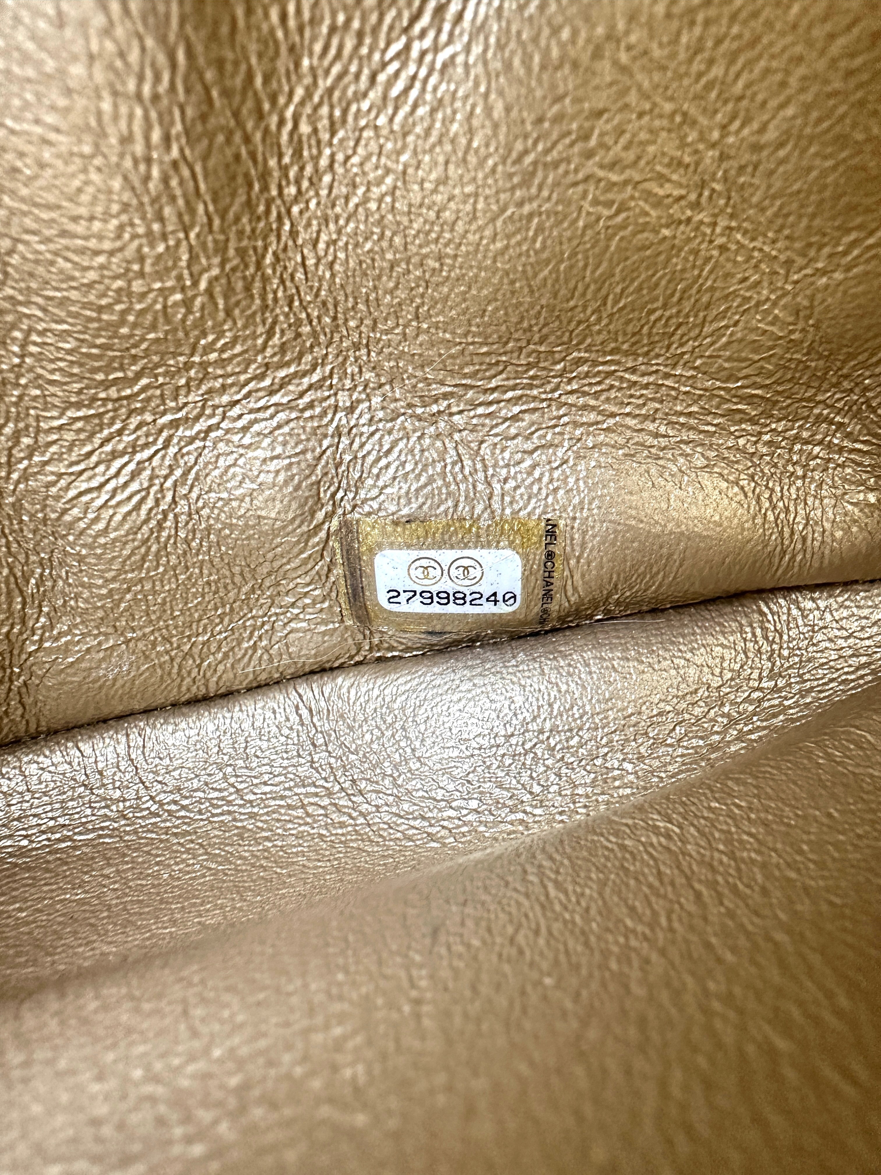 Chanel "All About Chains" Black Quilted Leather Waist Bag With Pearl And Gold Hardware(27***40) IRIS092