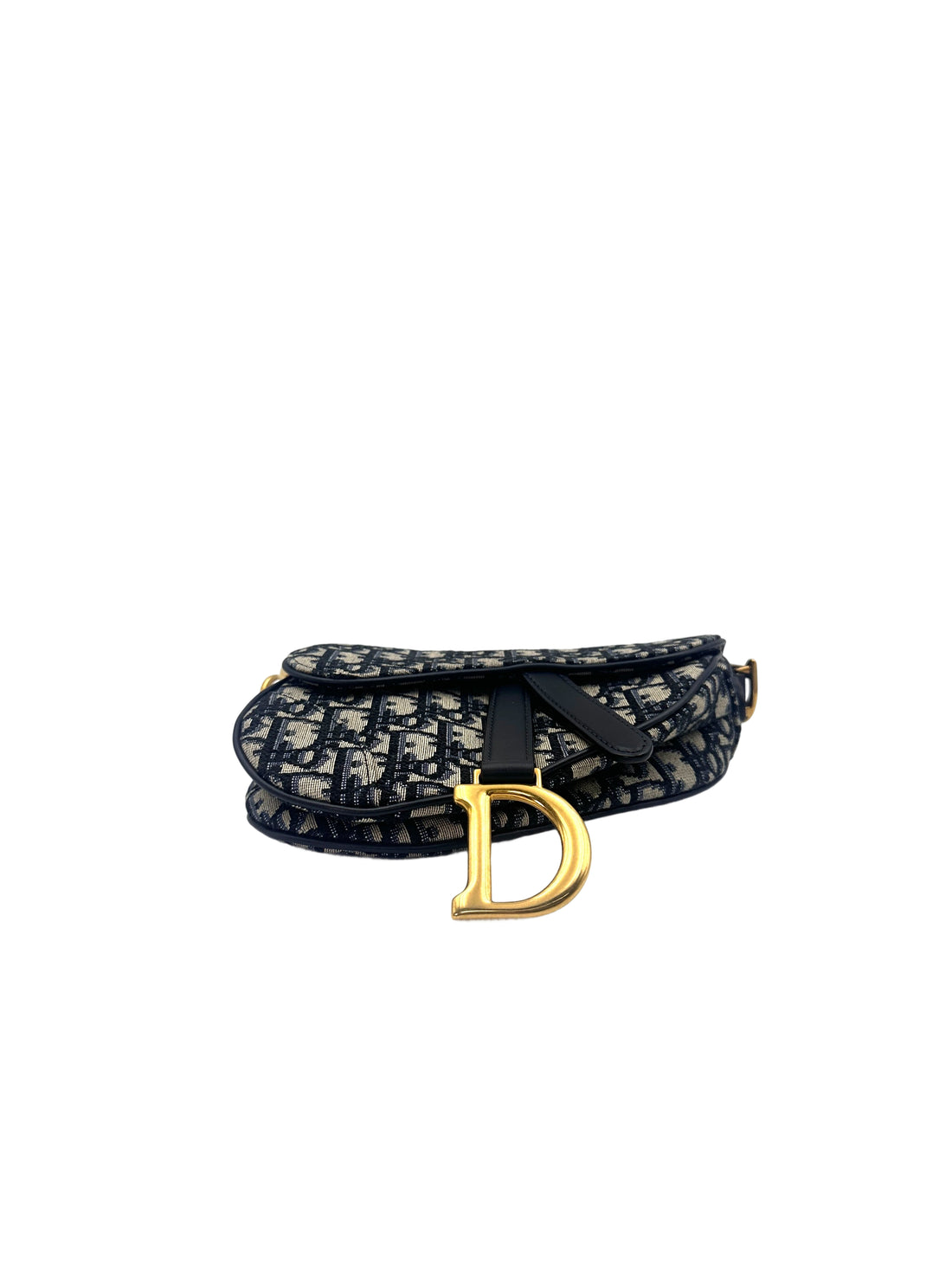 Christian Dior Oblique Black Jacquard Small Size Saddle Bag DR588