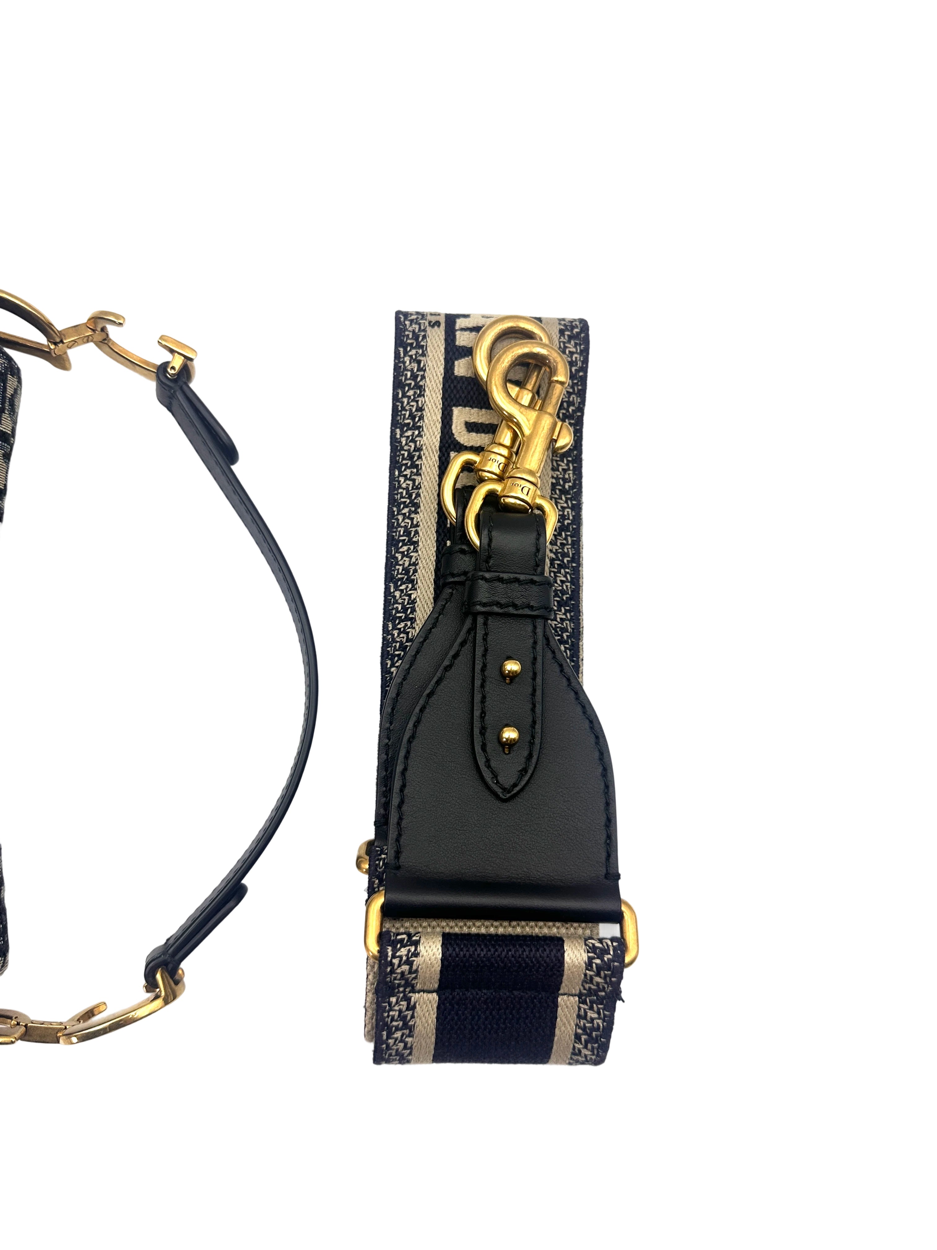 Christian Dior Oblique Black Jacquard Small Size Saddle Bag DR588