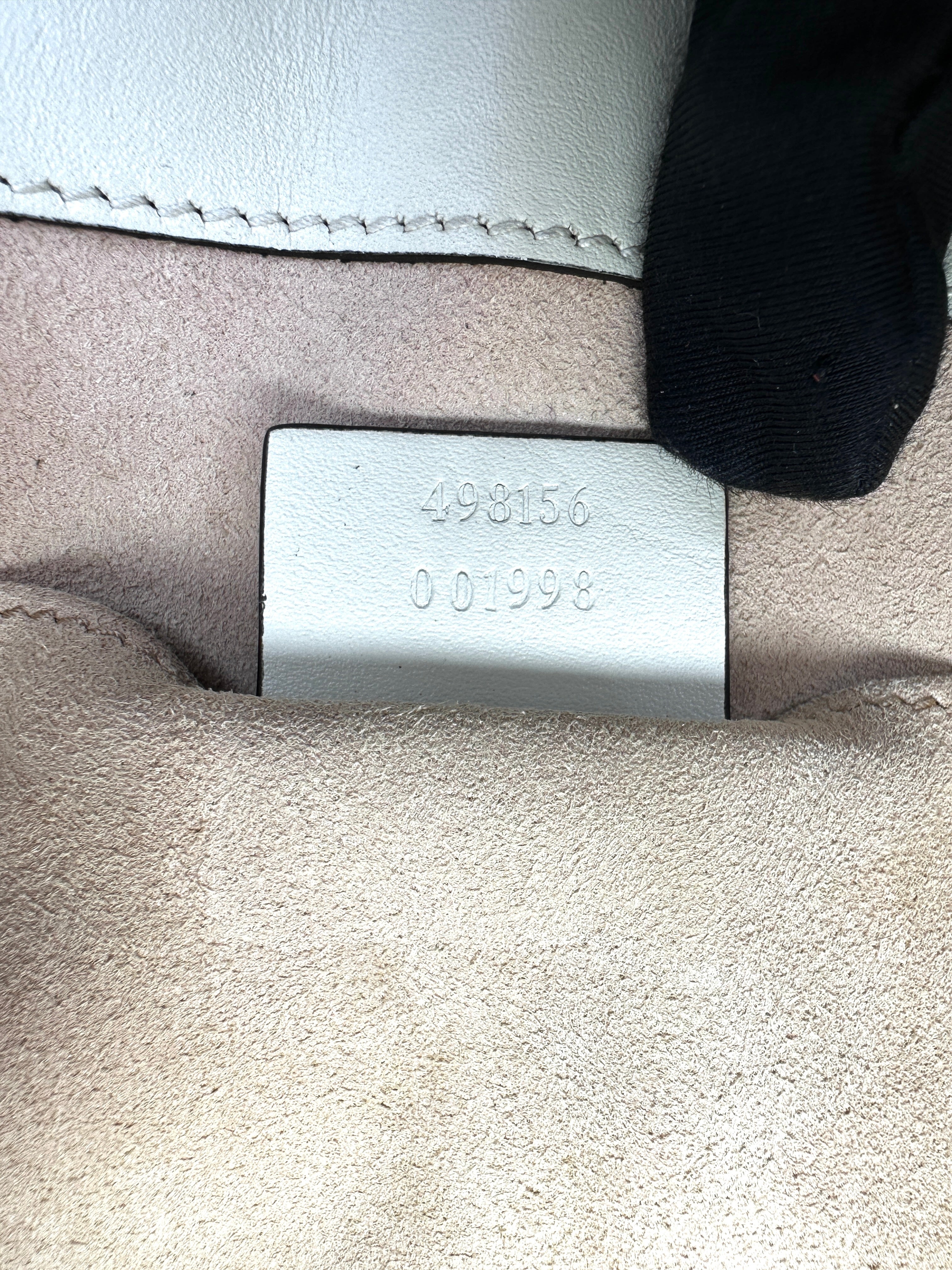 Gucci Padlock GG Supreme Small Size Shoulder Bag With White Leather Trim GG785