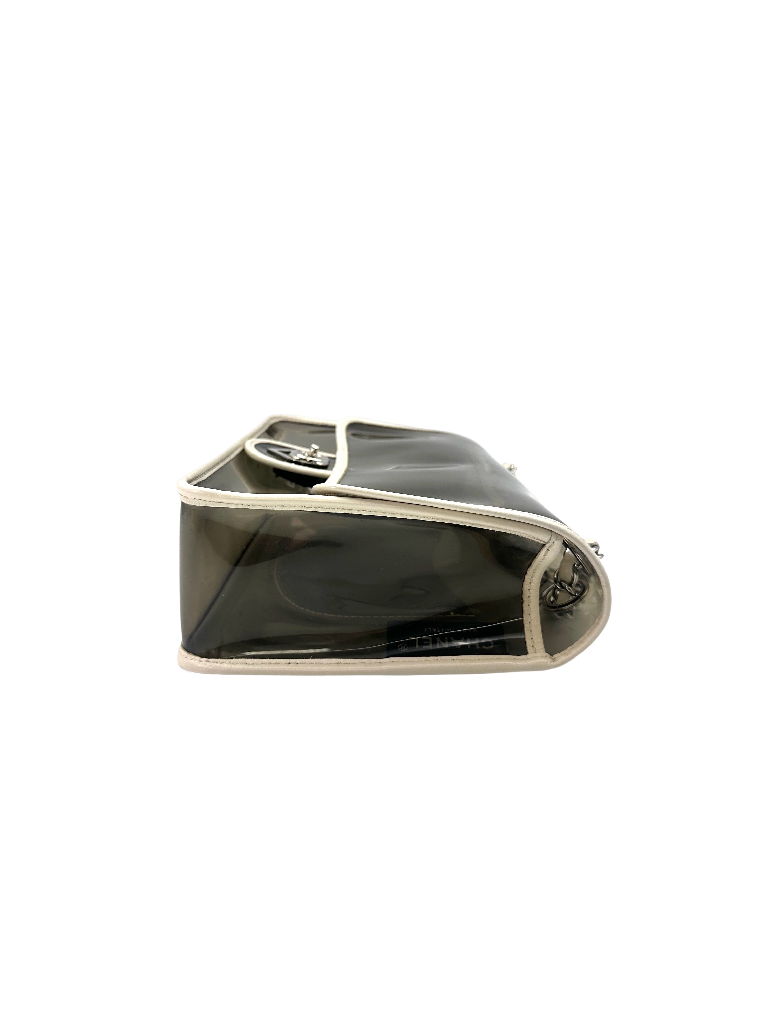 Chanel 2008 Limited Edition Classic Flap Transparent PVC Naked Flap Bag(12***97) CC1604